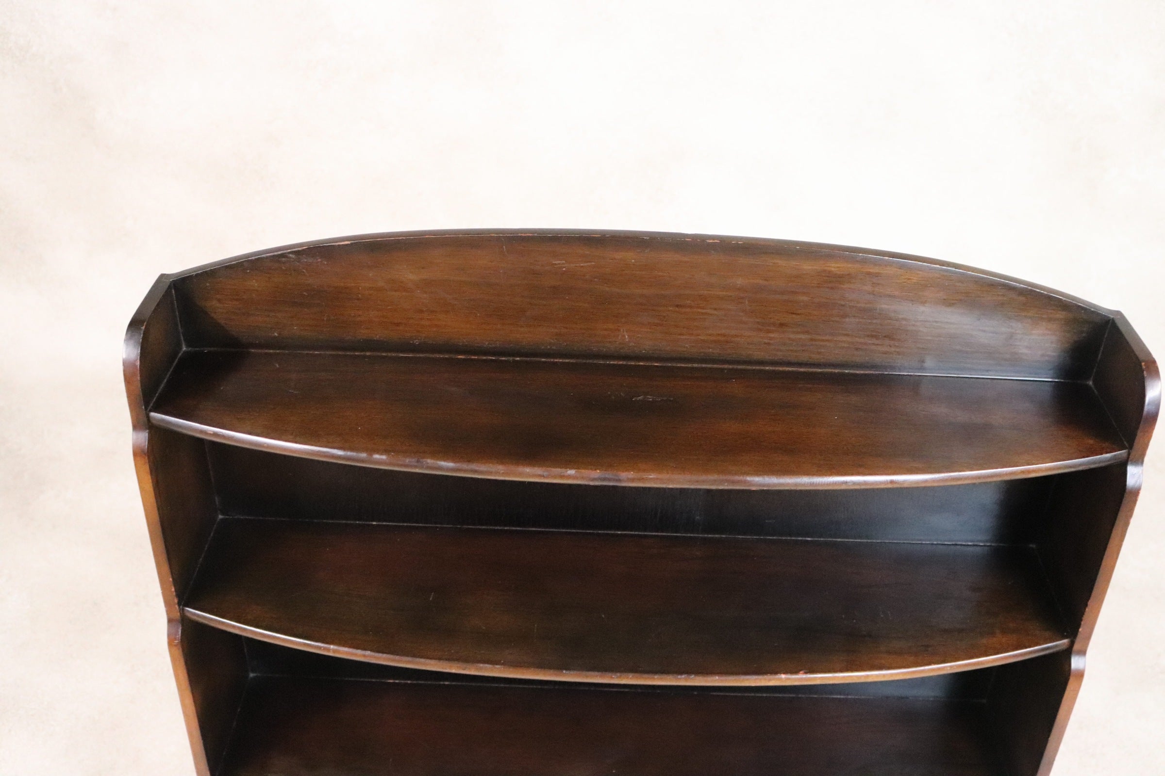 Vintage Oak Waterfall Open Bookcase