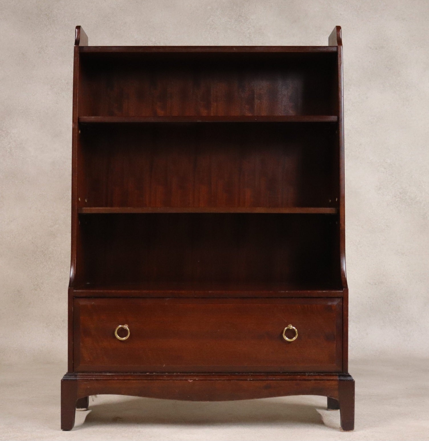 Vintage Stag Minstrel Waterfall Open Bookcase