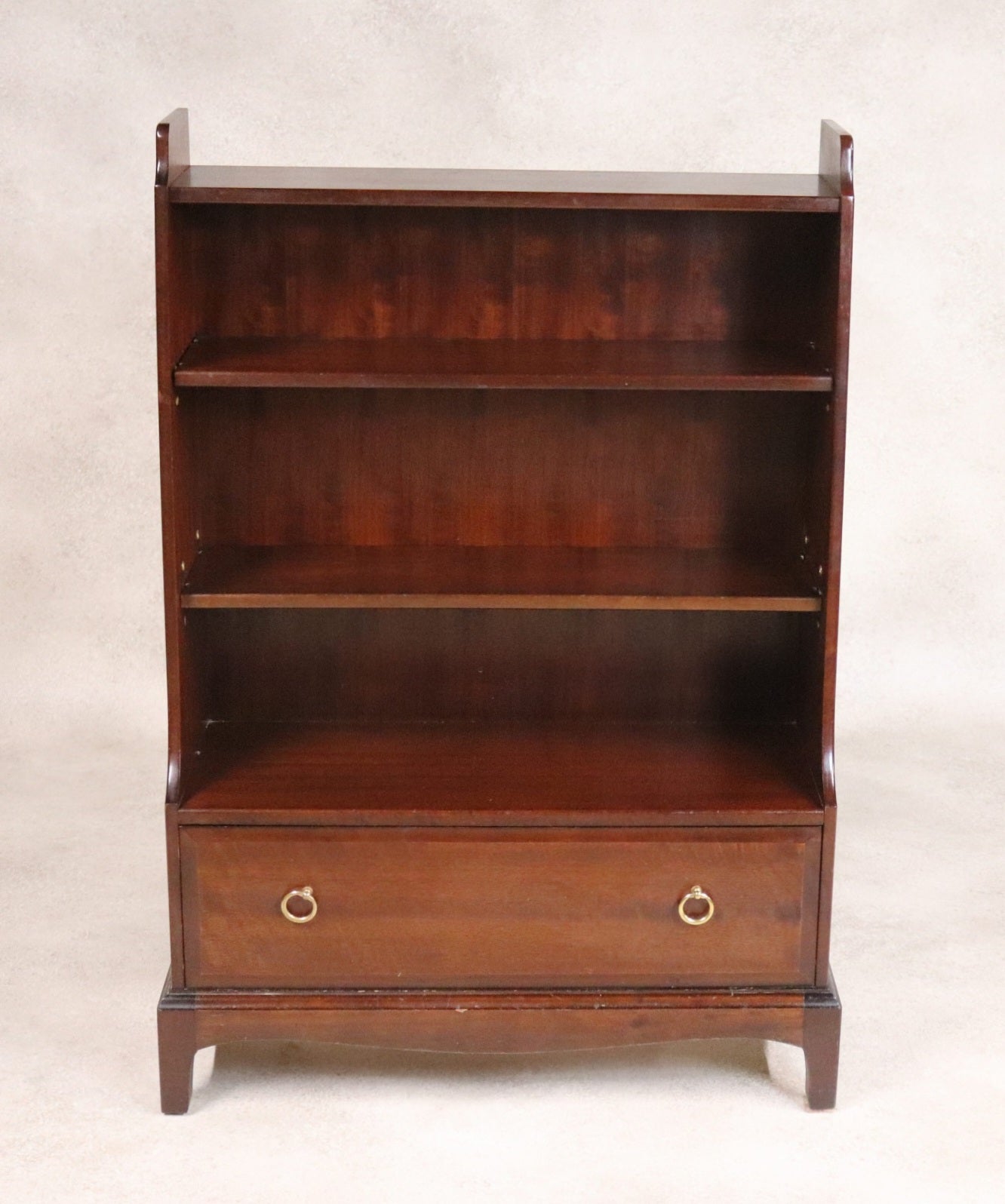 Vintage Stag Minstrel Waterfall Open Bookcase