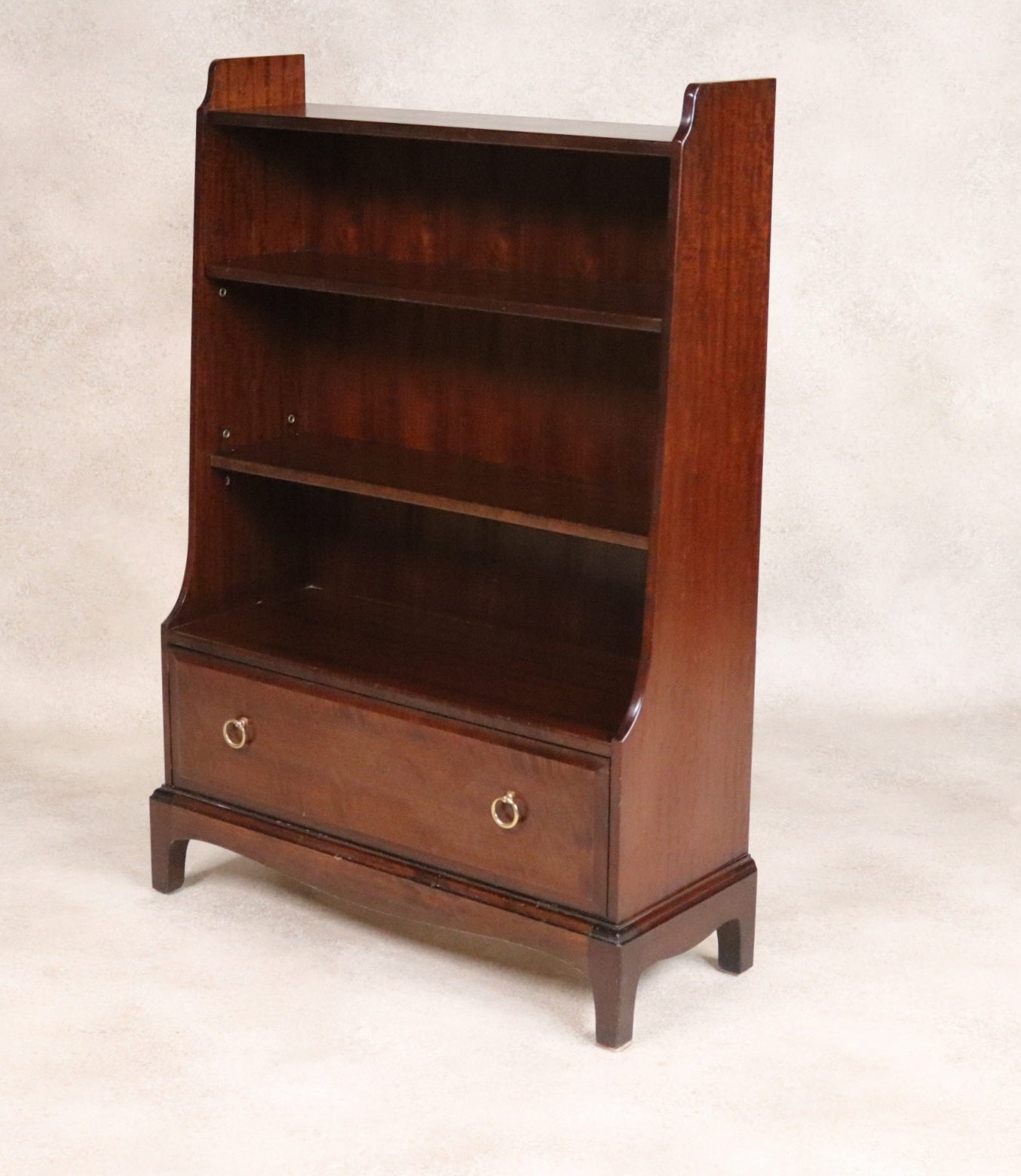 Vintage Stag Minstrel Waterfall Open Bookcase