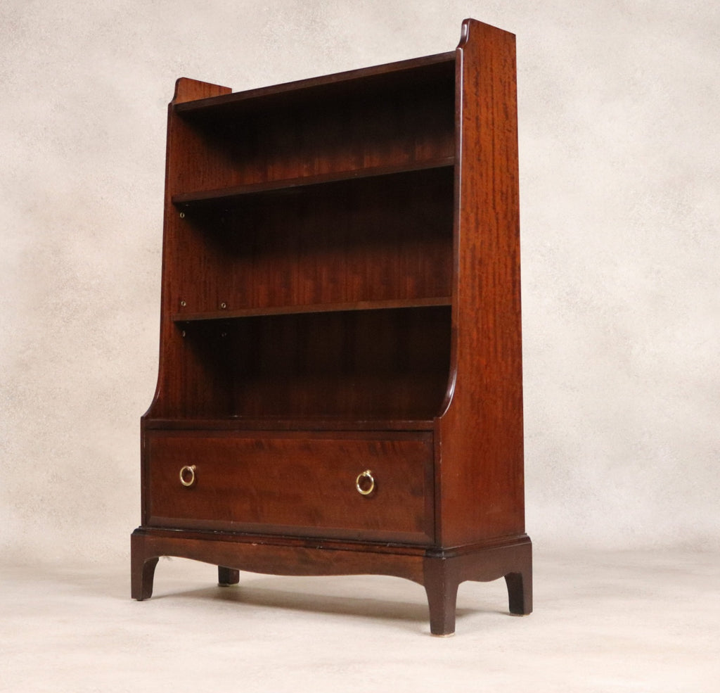 Vintage Stag Minstrel Waterfall Open Bookcase