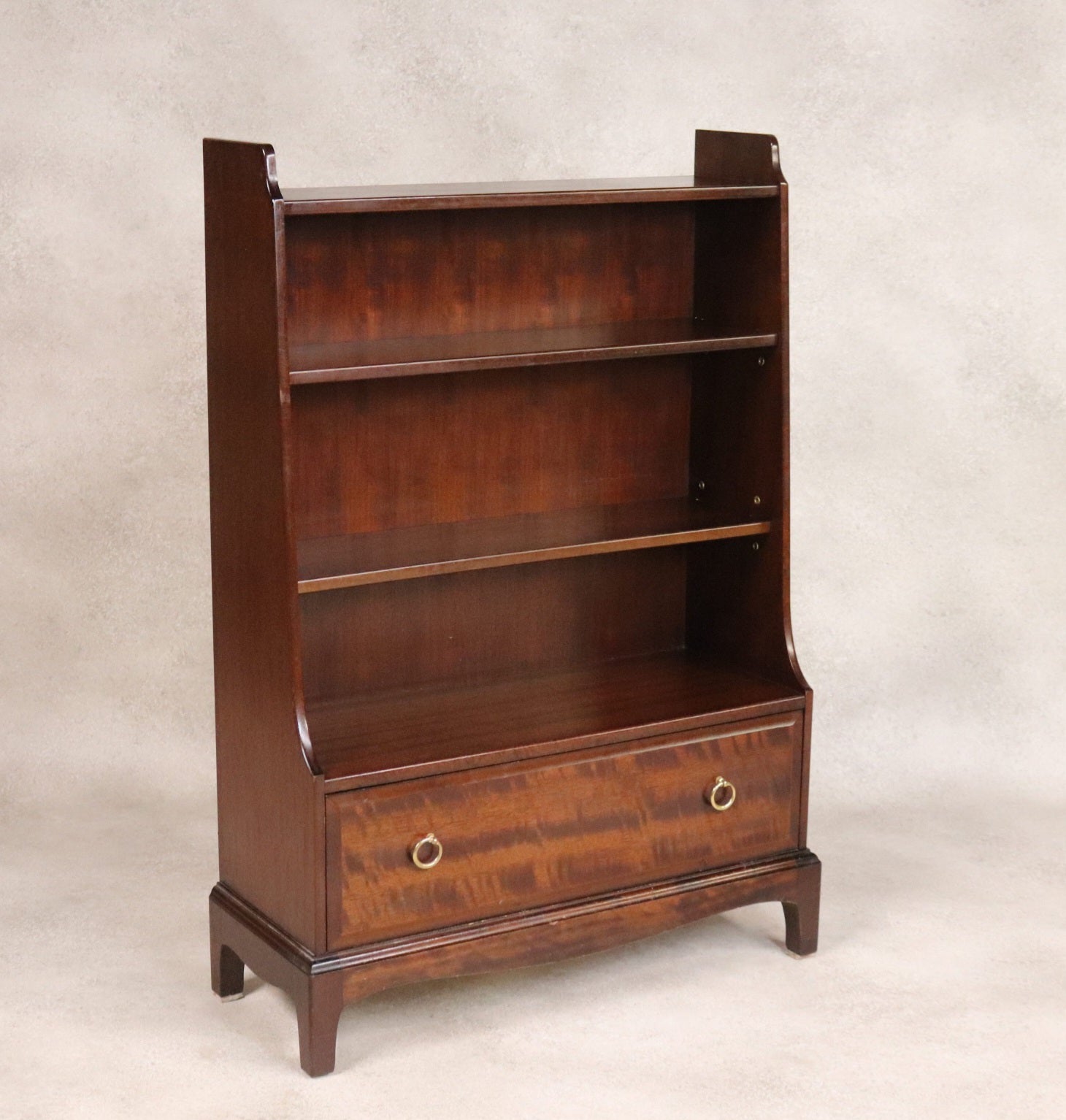 Vintage Stag Minstrel Waterfall Open Bookcase