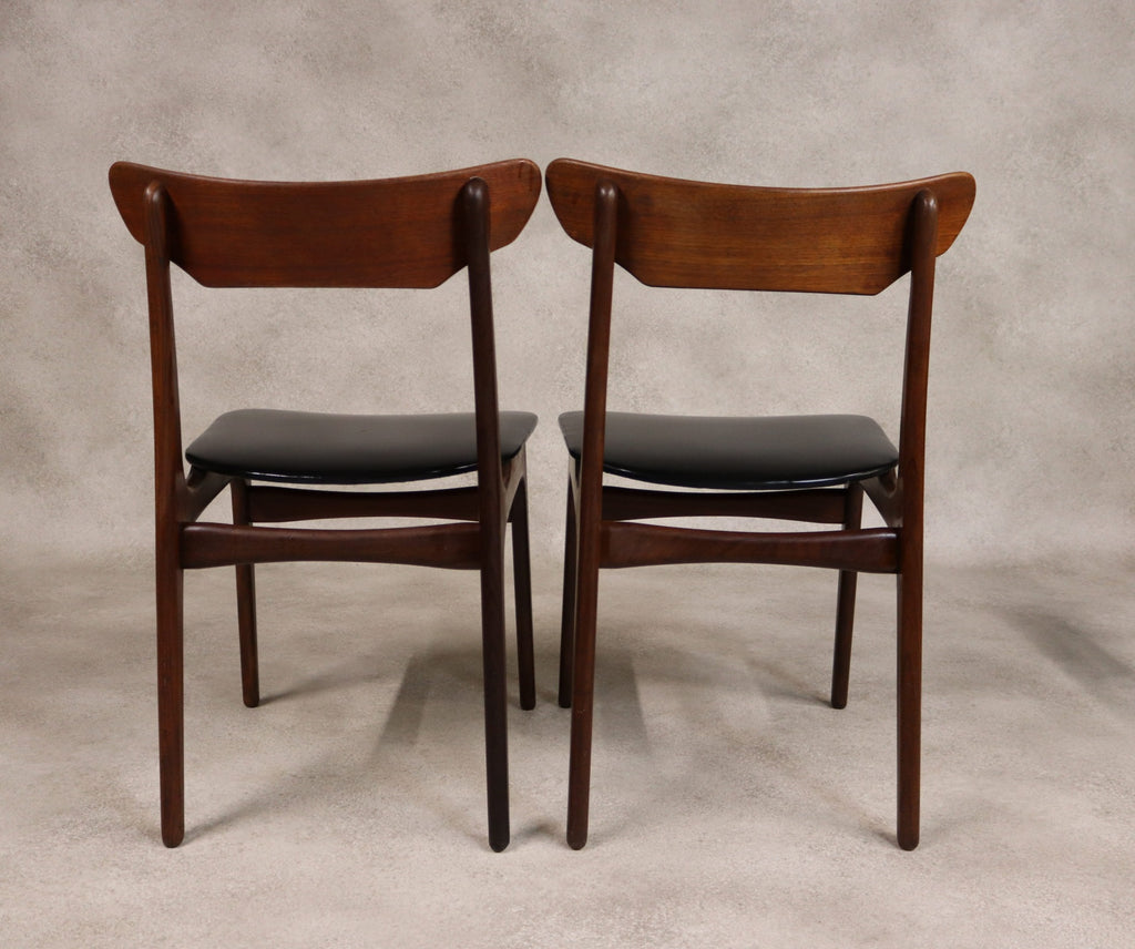 Set of 4 Danish Teak Dining Chairs Schionning & Elgaard Randers Mobelfabrik MCM