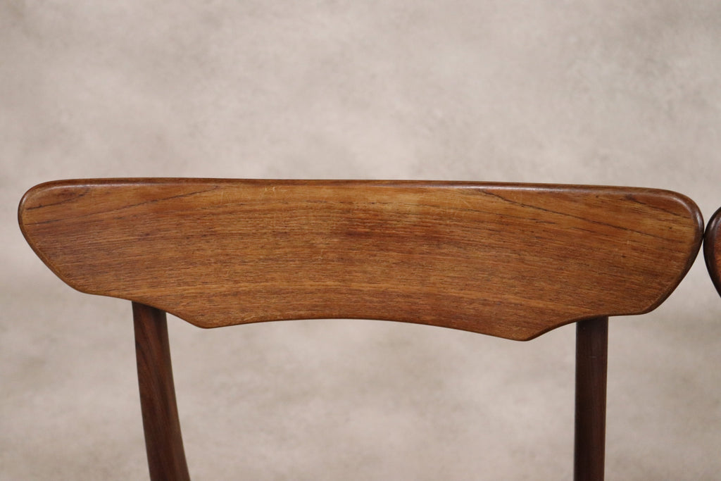 Set of 4 Danish Teak Dining Chairs Schionning & Elgaard Randers Mobelfabrik MCM