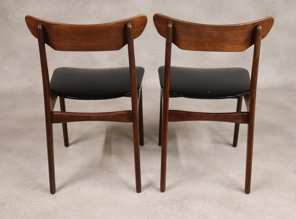 Set of 4 Danish Teak Dining Chairs Schionning & Elgaard Randers Mobelfabrik MCM