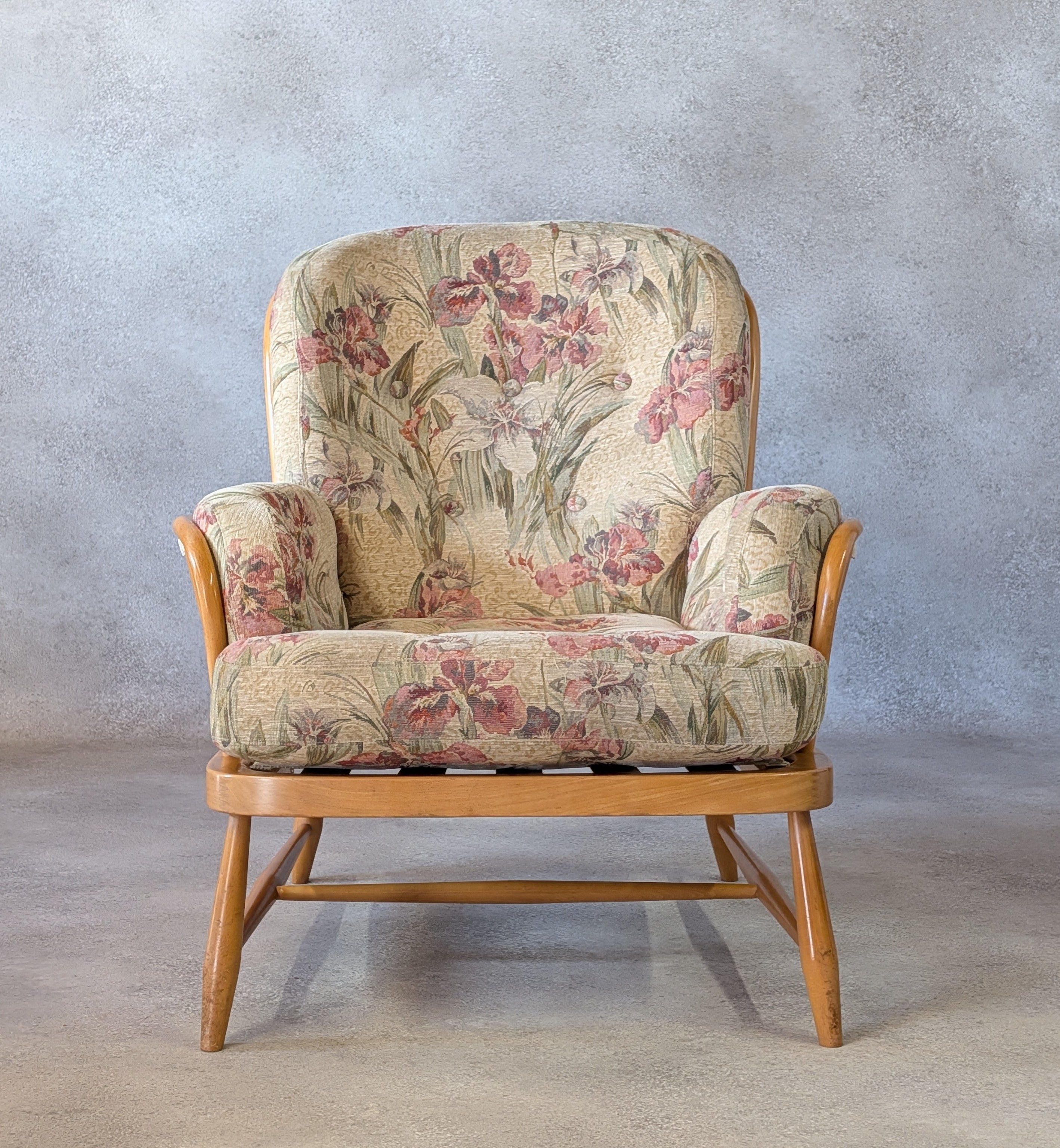 Vintage Ercol Blonde Windsor Jubilee 766 Armchair