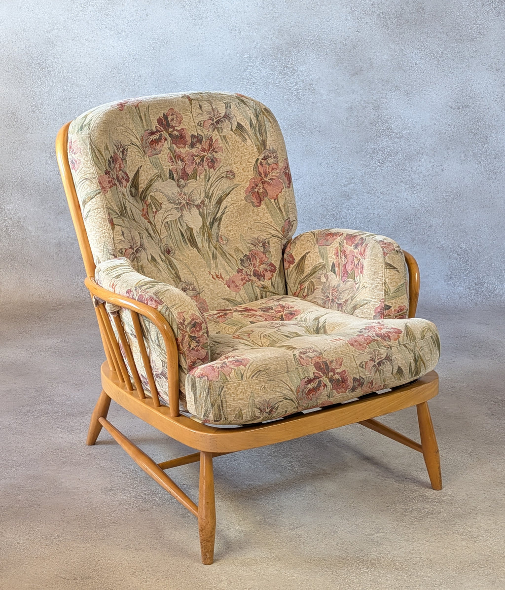 Vintage Ercol Blonde Windsor Jubilee 766 Armchair
