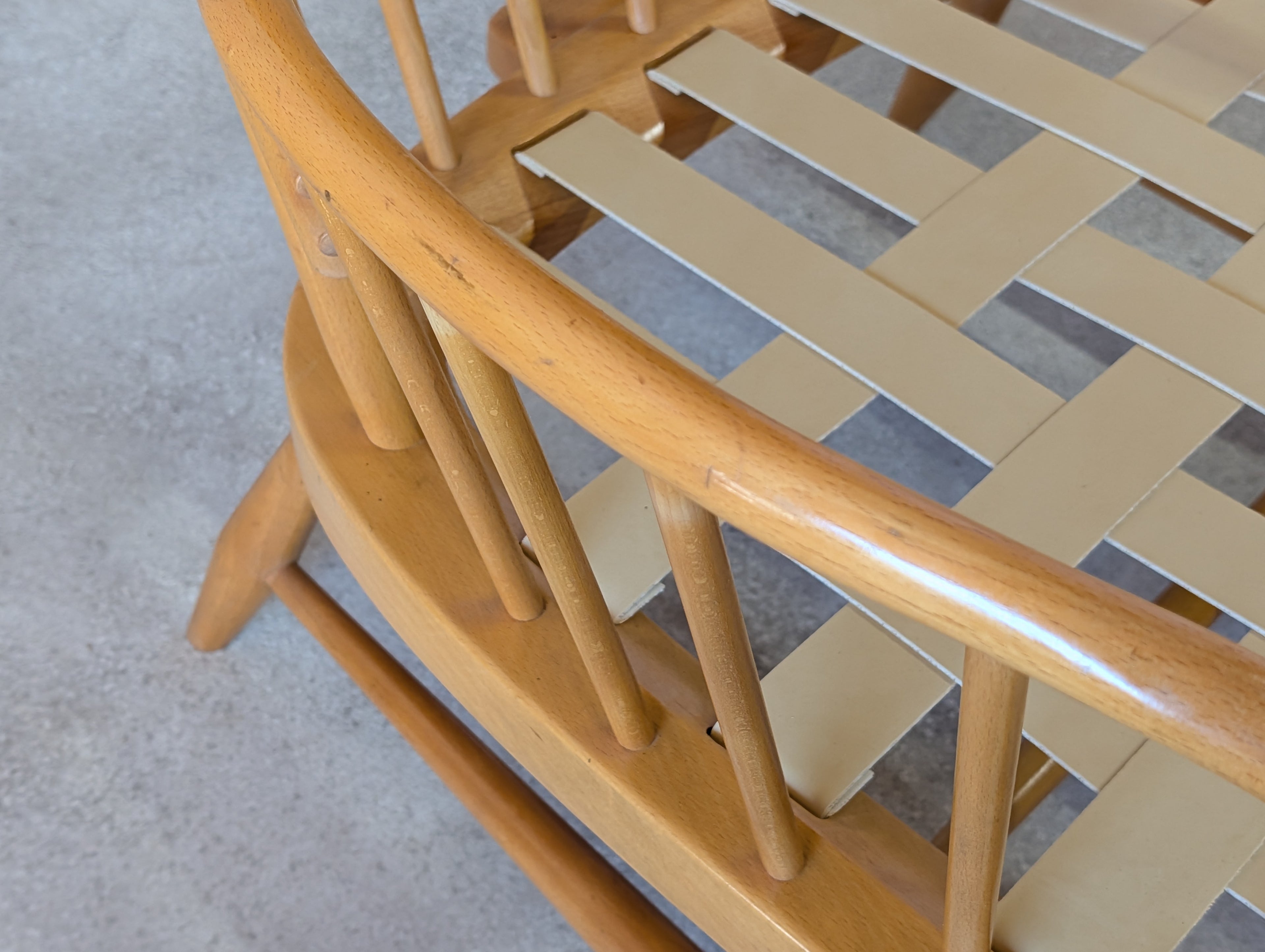 Vintage Ercol Blonde Windsor Jubilee 766 Armchair