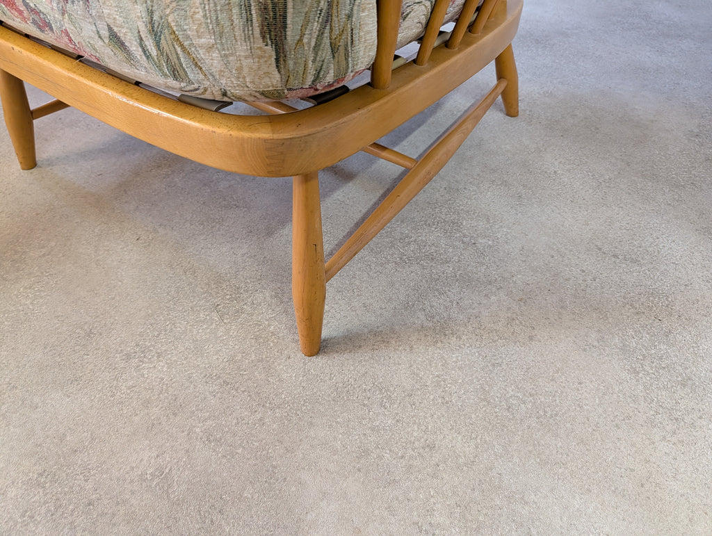 Vintage Ercol 766 Jubilee Blonde Beech Armchair