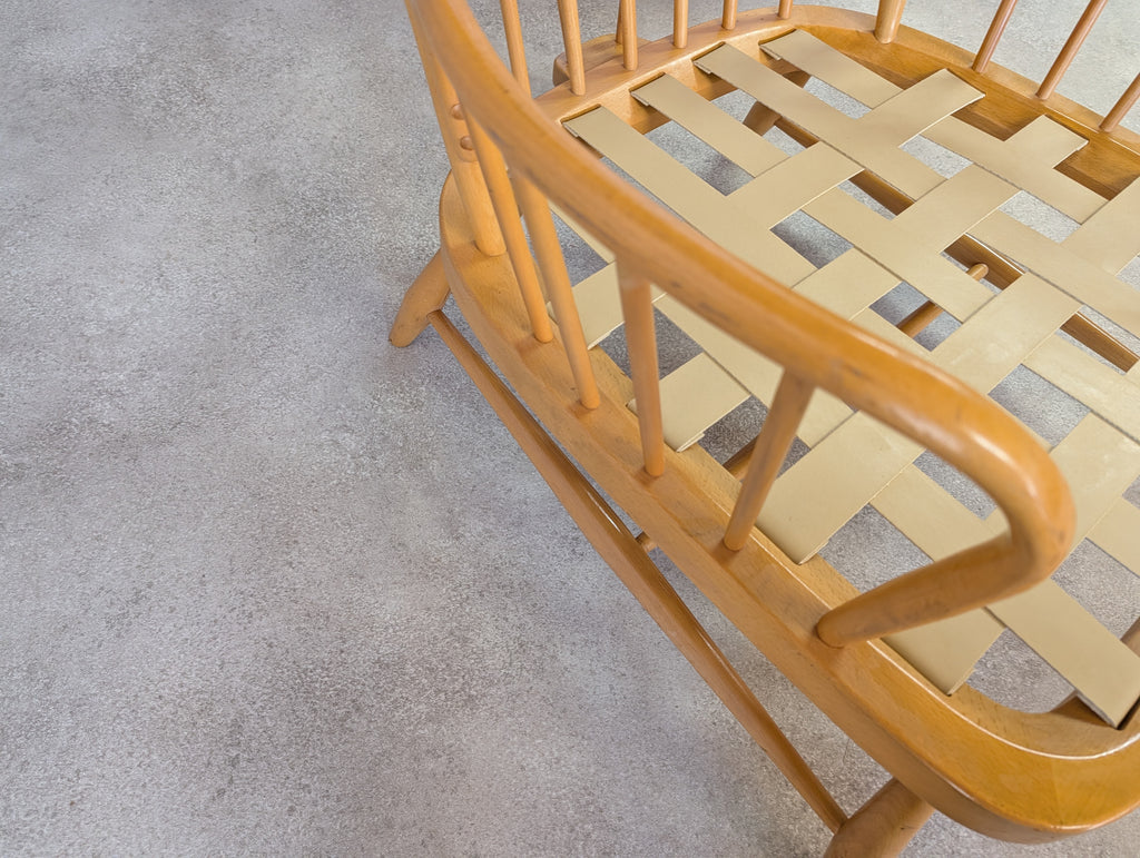 Vintage Ercol 766 Jubilee Blonde Beech Armchair