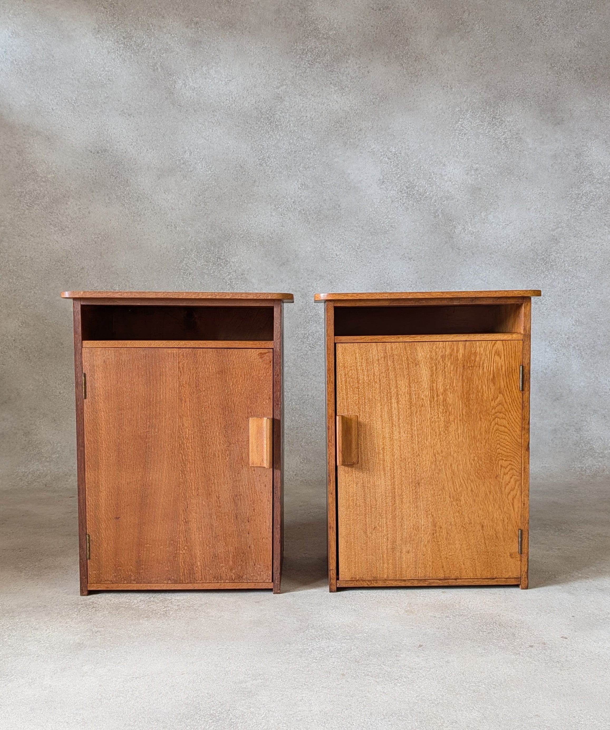 Pair Of Mid Century Heals STYLE Oak Bedside Cabinets Vintage Night Stands