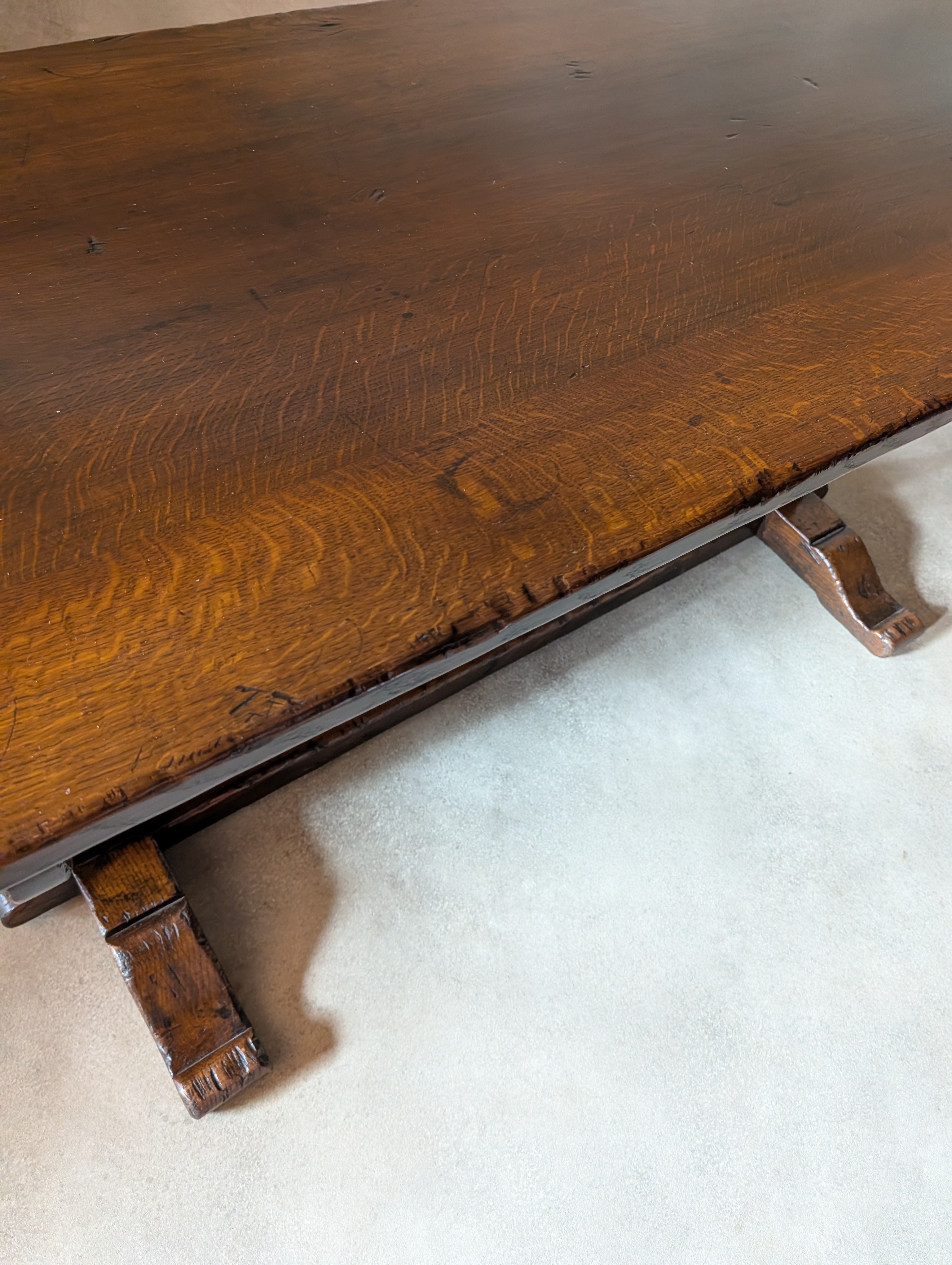 Vintage Oak 17th Century Style Refectory Dining Table