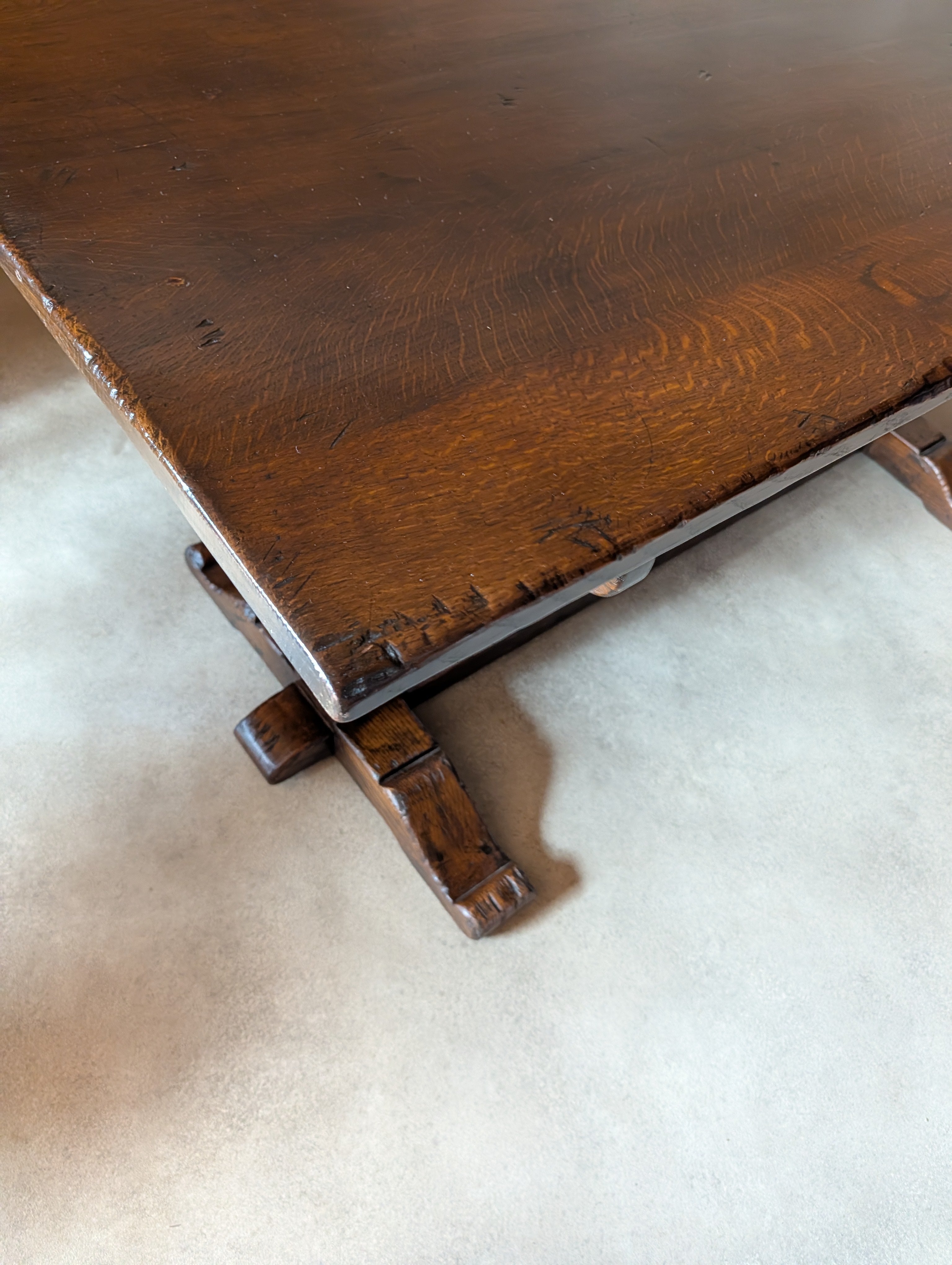Vintage Oak 17th Century Style Refectory Dining Table