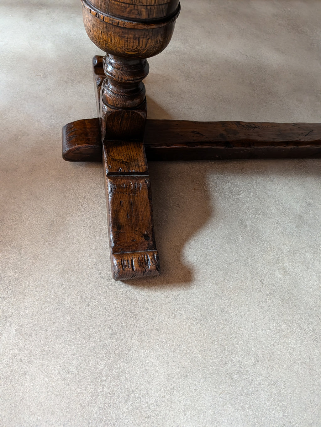 Vintage Oak 17th Century Style Refectory Dining Table