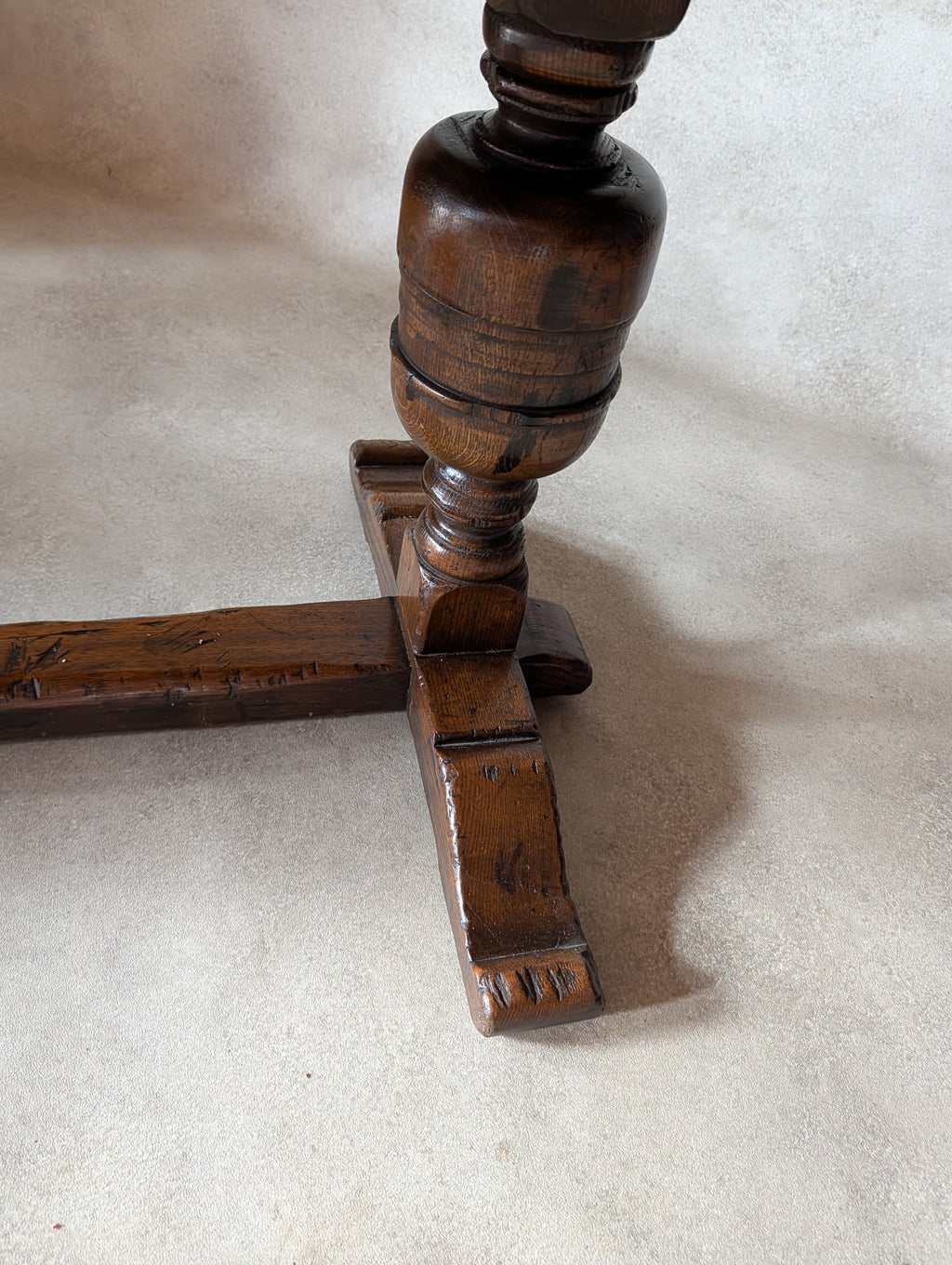 Vintage Oak 17th Century Style Refectory Dining Table