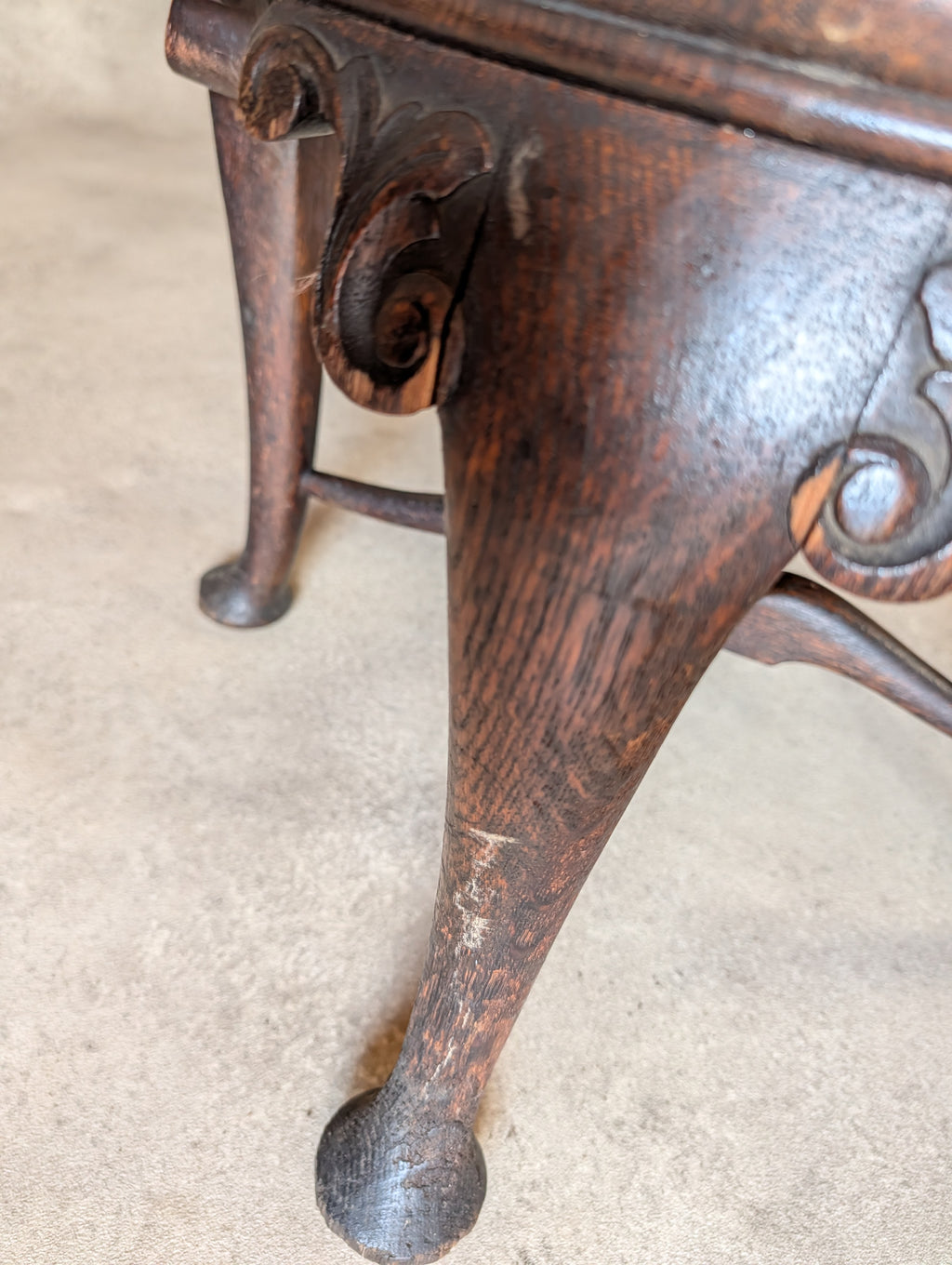 Antique Oak Captains Chair Edwardian Swivel Office Desk Chair
