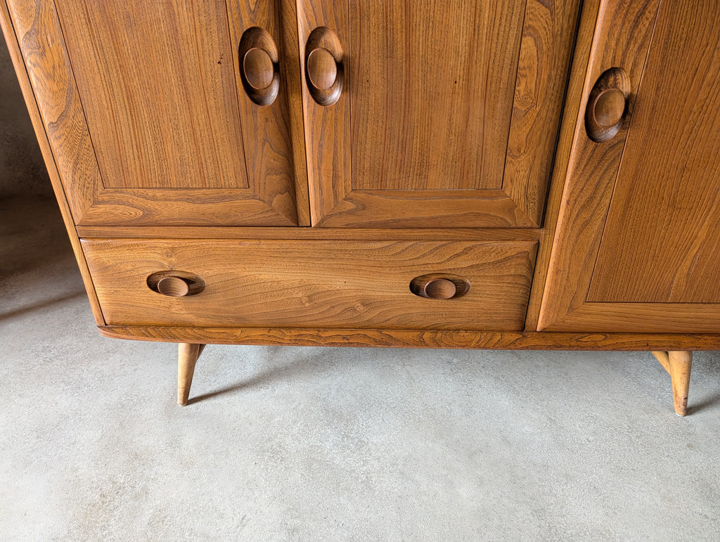 Vintage Ercol 467 Blonde Elm Windsor Sideboard 1960s