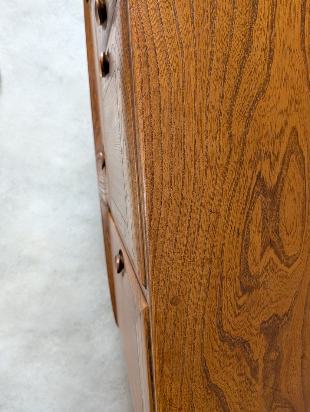 Vintage Ercol 467 Blonde Elm Windsor Sideboard 1960s