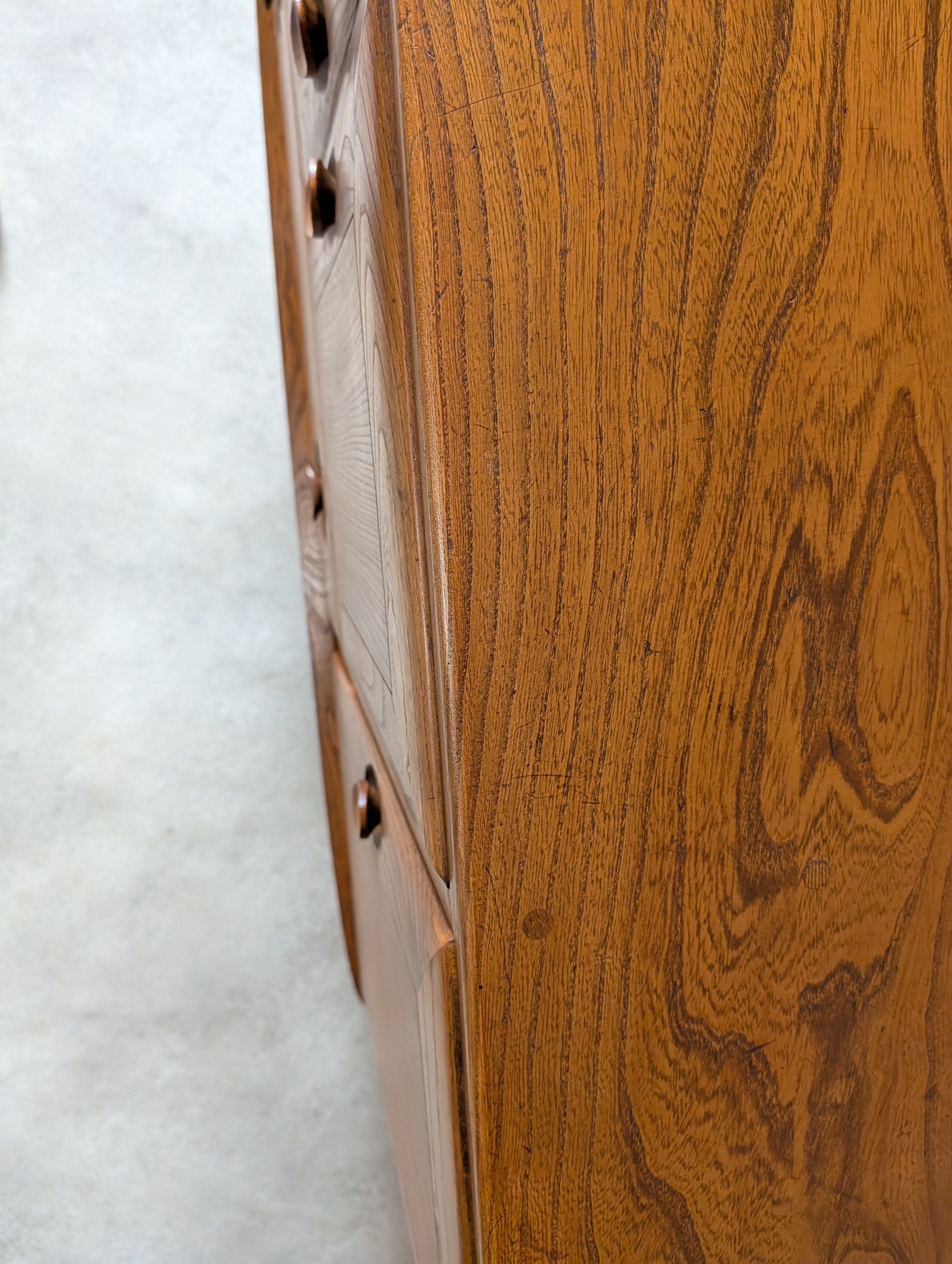 Vintage Ercol 467 Blonde Elm Windsor Sideboard 1960s