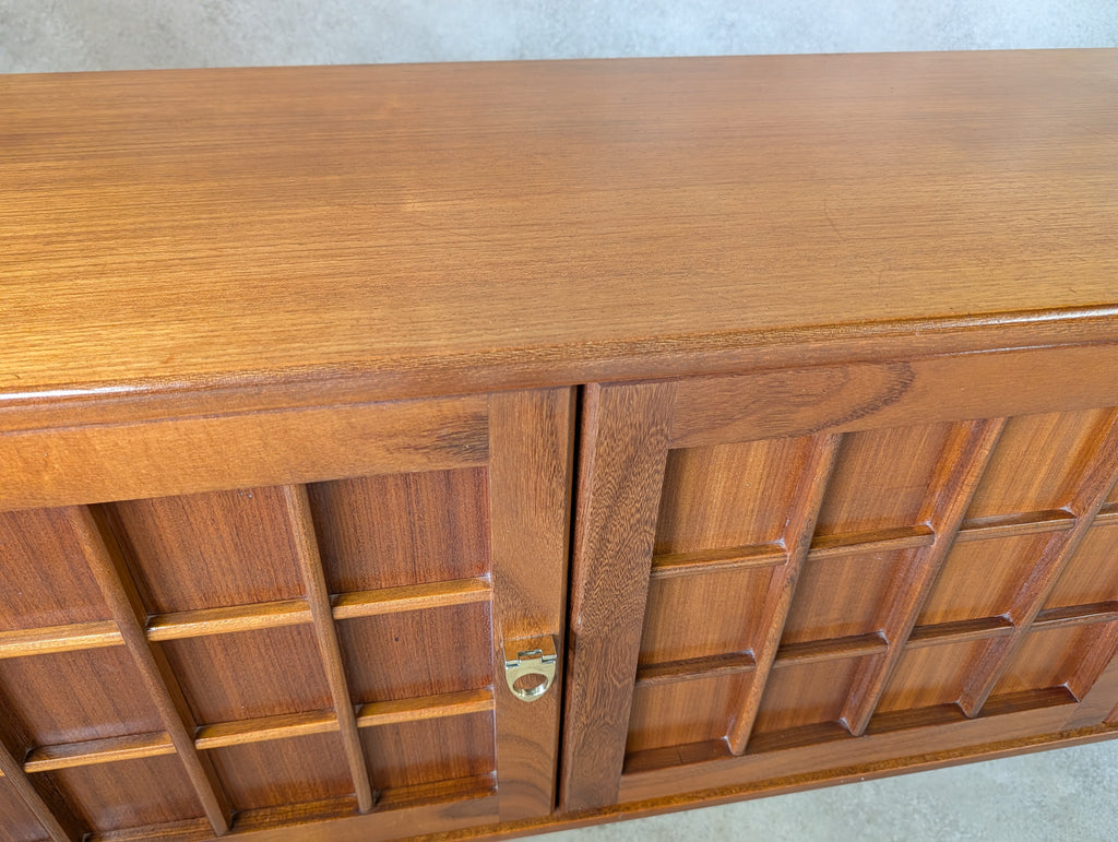 Mid Century Younger Teak Long Sideboard Vintage 1960s