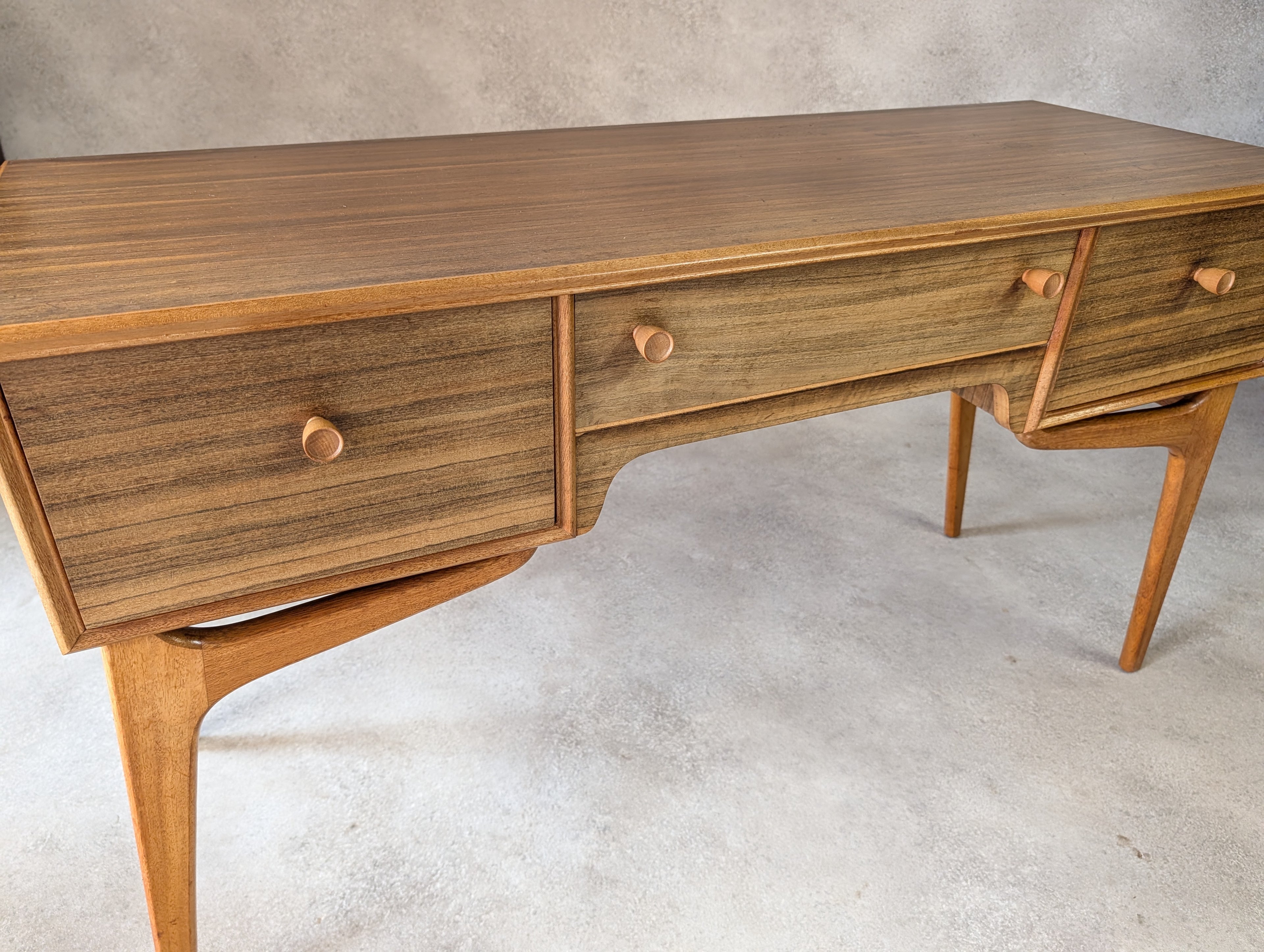 Mid Century Alfred Cox Walnut Desk / Dressing Table 1950s/60s