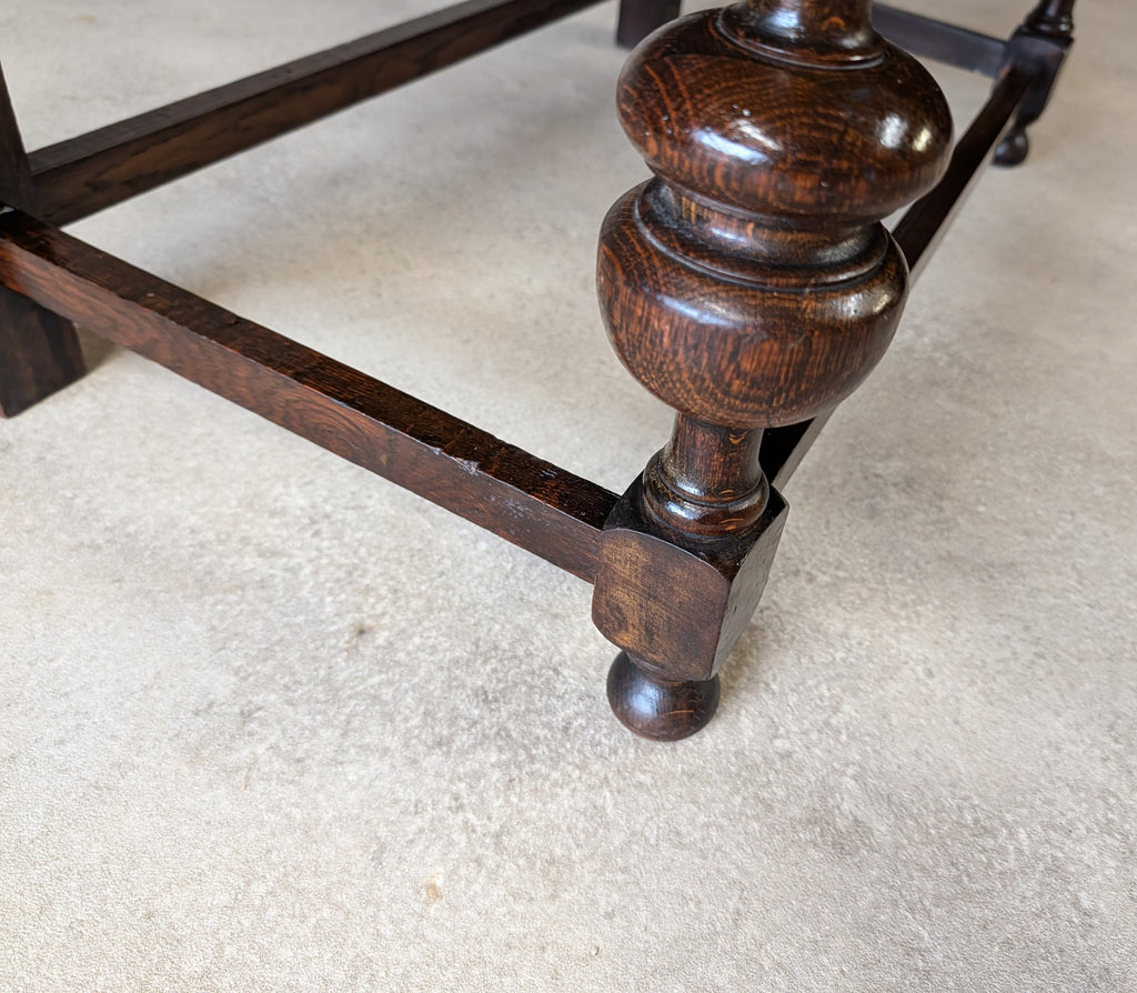 Antique Early 20th Century Jacobean Style Oak Bureau Drop Front Writing Desk