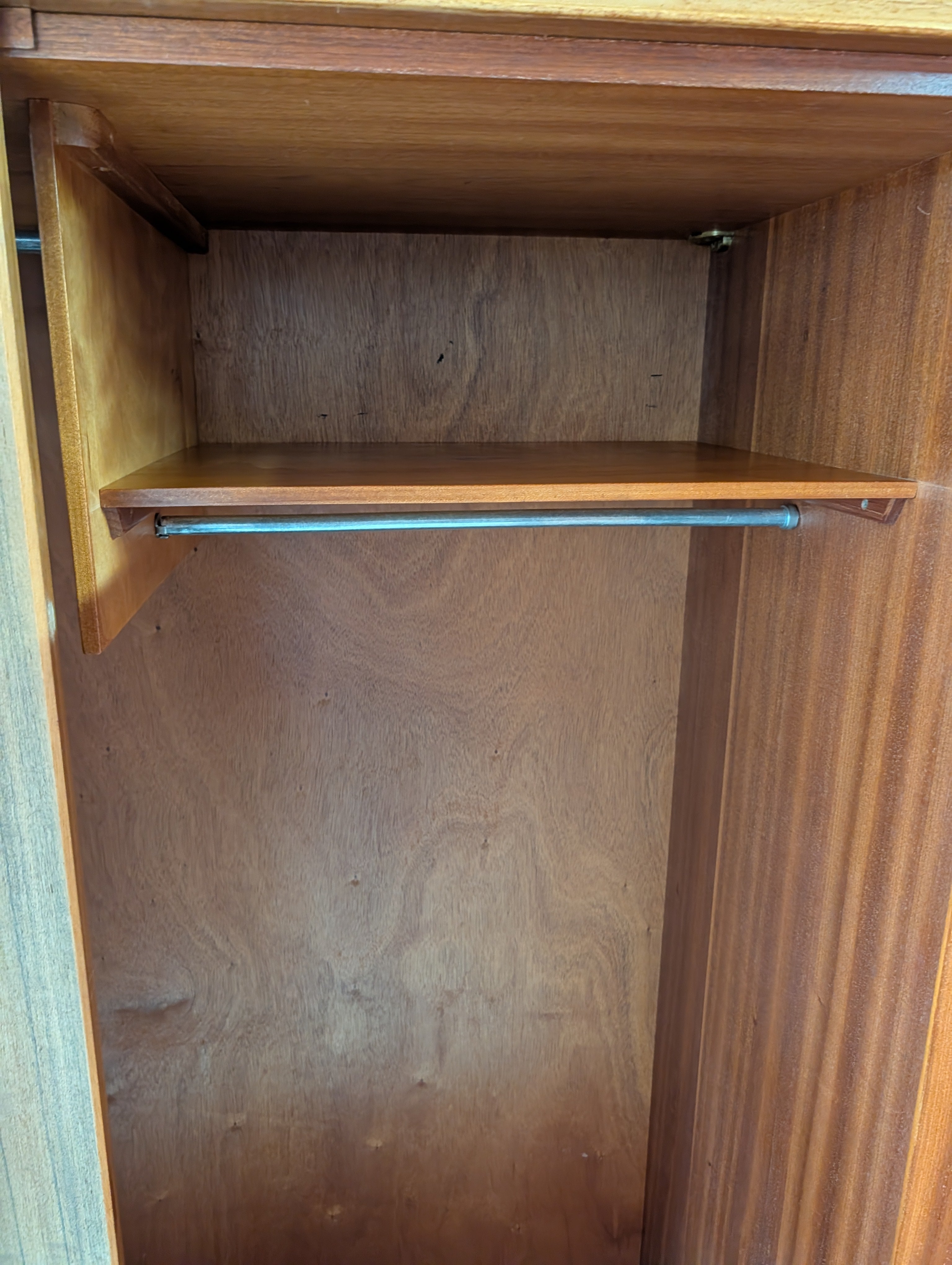 Mid Century Alfred Cox Walnut Wardrobe Vintage 1960s