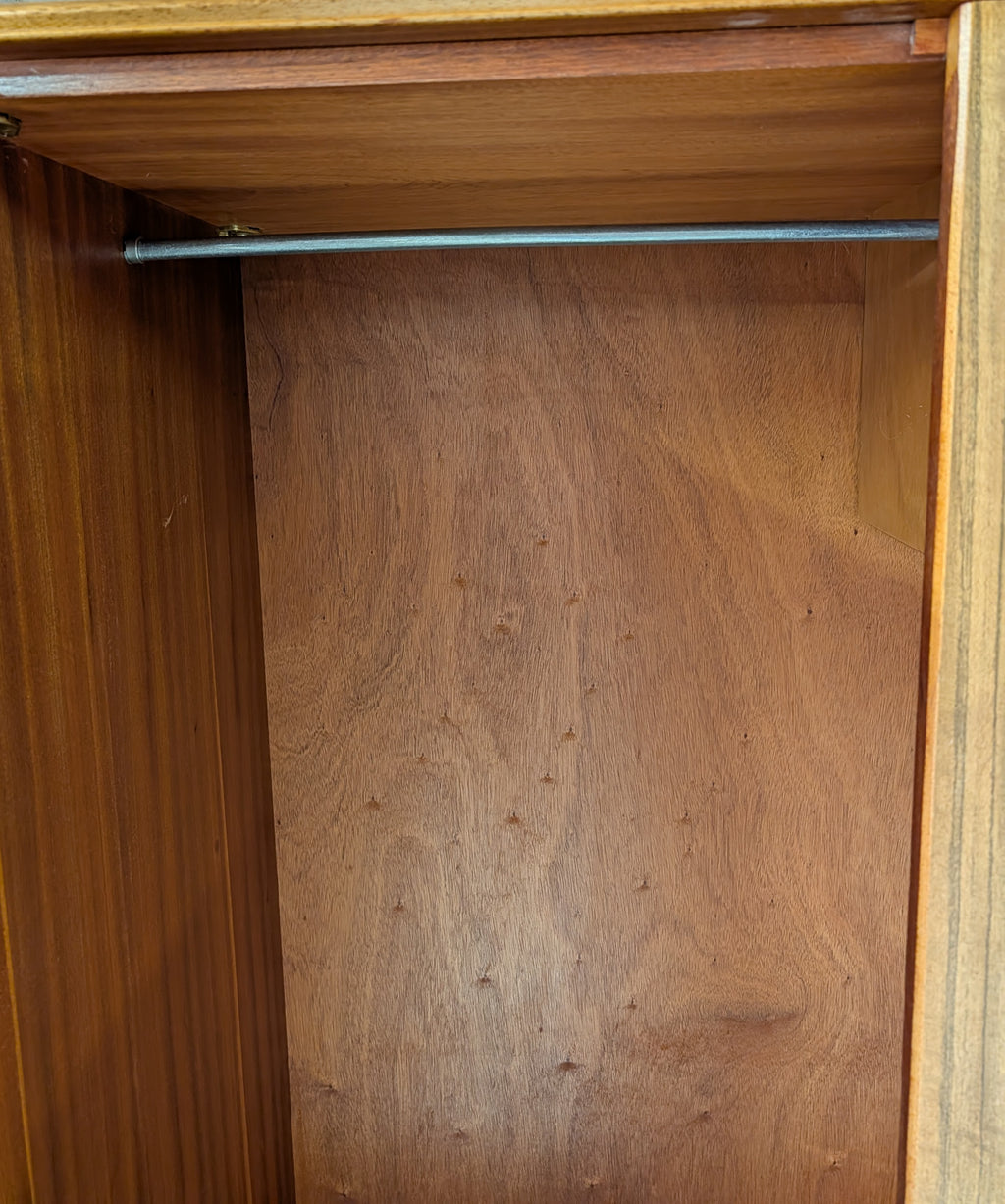 Mid Century Alfred Cox Walnut Wardrobe Vintage 1960s