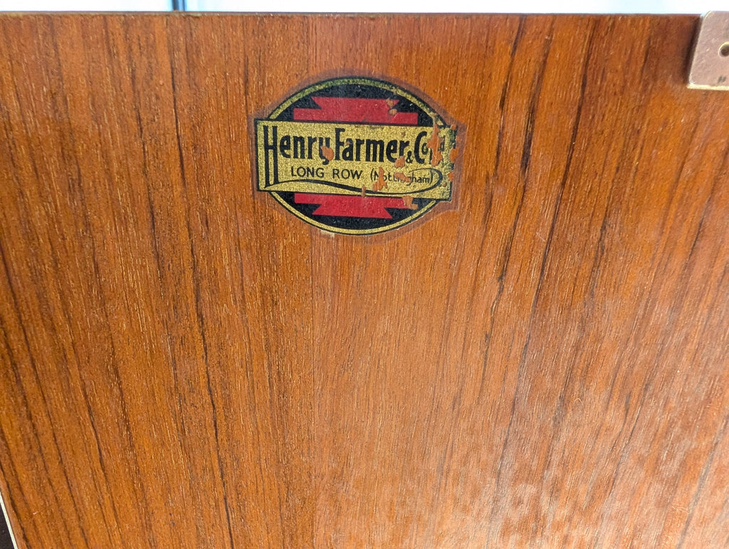 Mid Century Teak Vinyl Record Cabinet With Bi Fold Doors