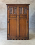 Wood Bros 'Old Charm' Oak Compact Gentleman's Fitted Wardrobe / Hall Robe