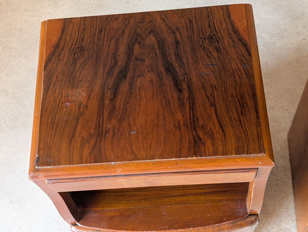 Pair Of Lebus Art Deco Walnut Bedside Cabinets 1930s/40s  Nightstands