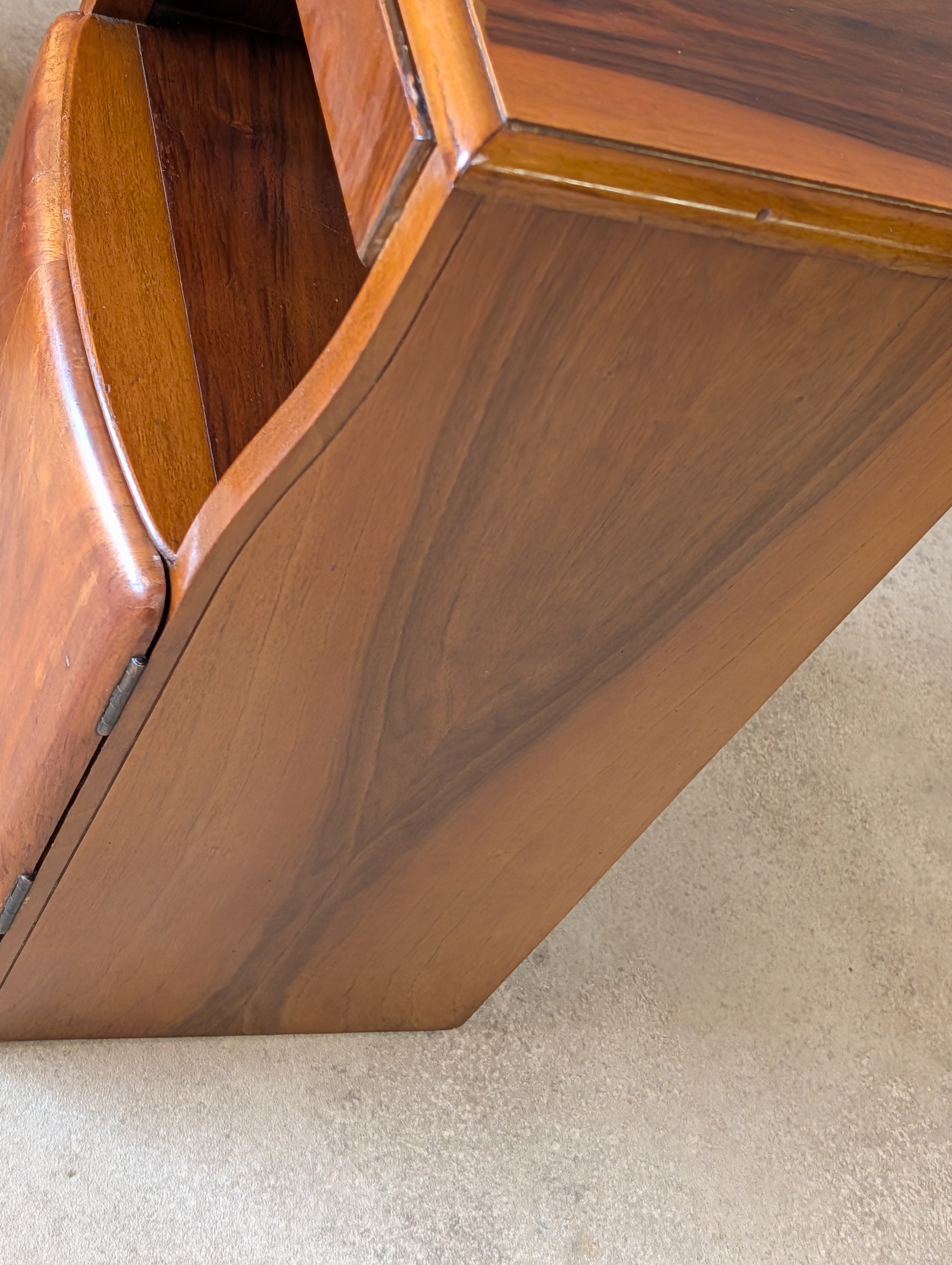 Pair Of Lebus Art Deco Walnut Bedside Cabinets 1930s/40s  Nightstands