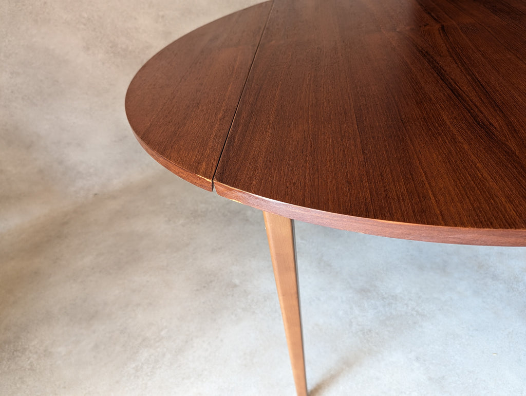 Mid Century Teak Drop Leaf Dining Table 1960s