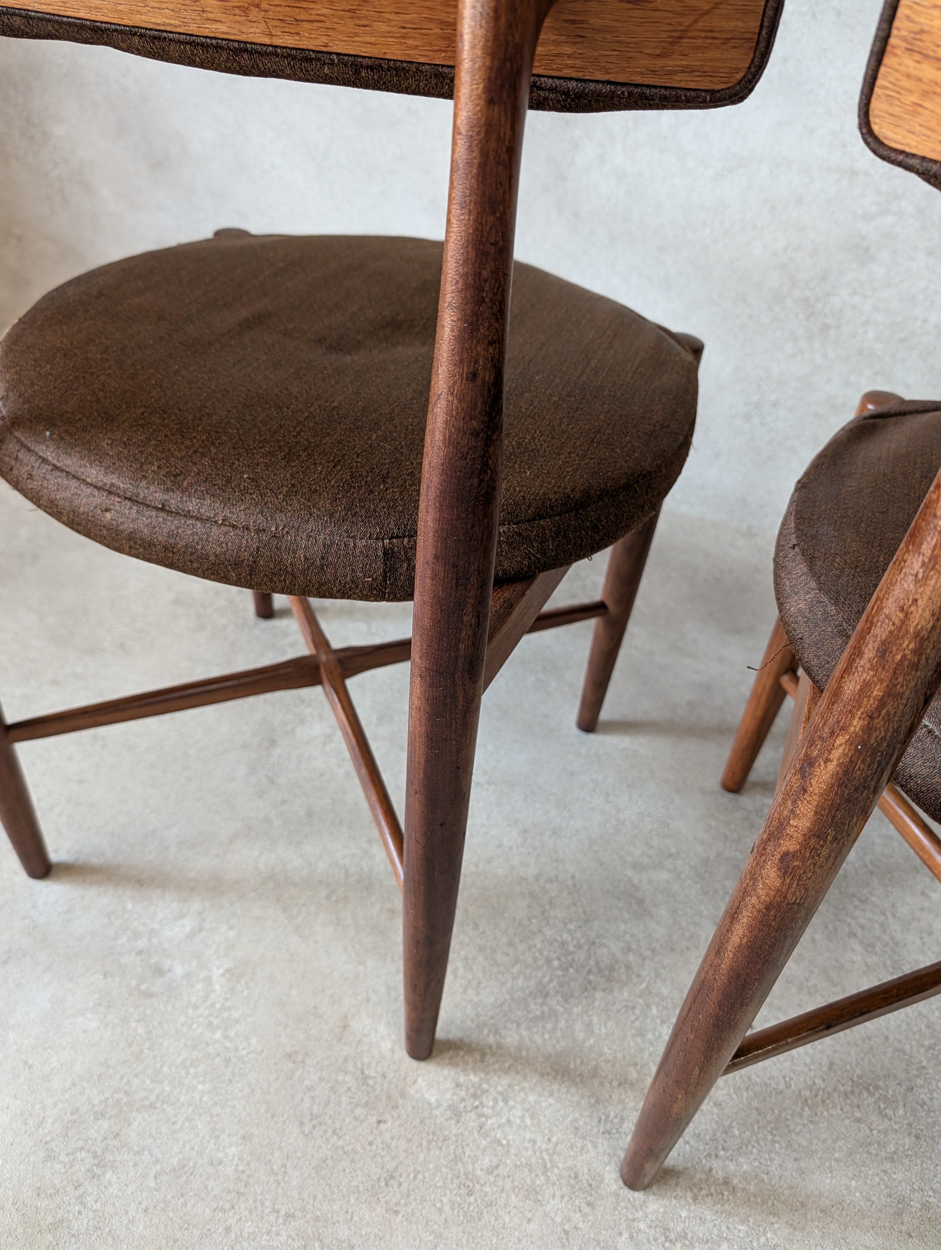 Set Of 4 Mid Century G Plan Fresco VB Wilkins Teak Dining Chairs