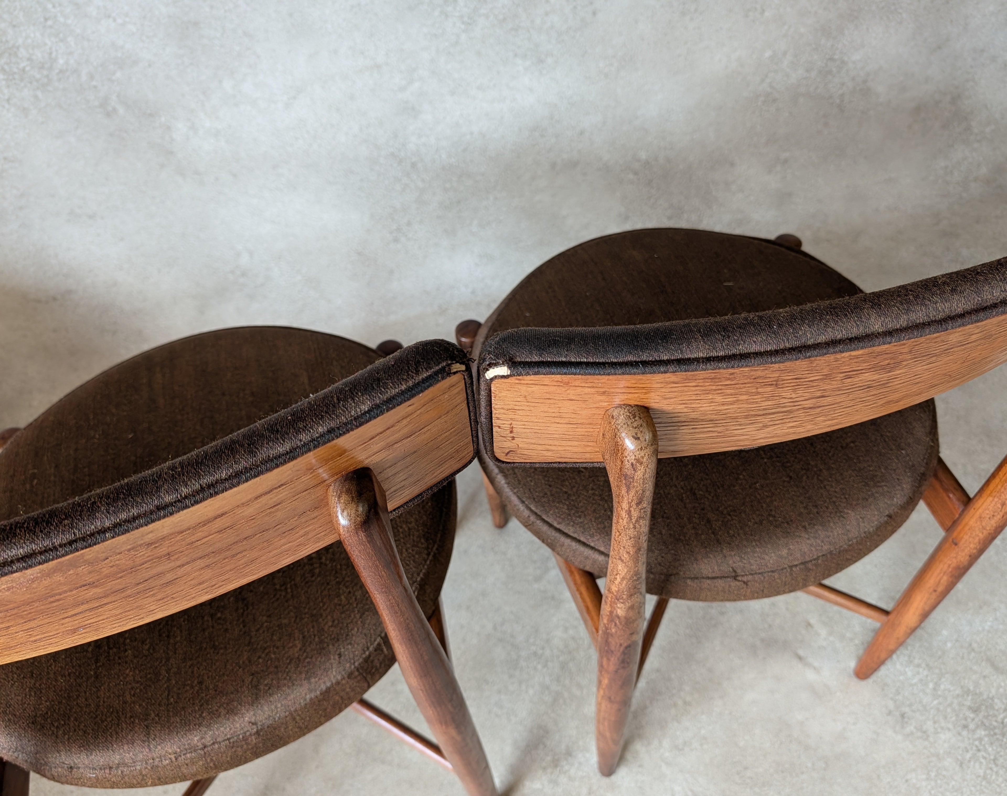 Set Of 4 Mid Century G Plan Fresco VB Wilkins Teak Dining Chairs