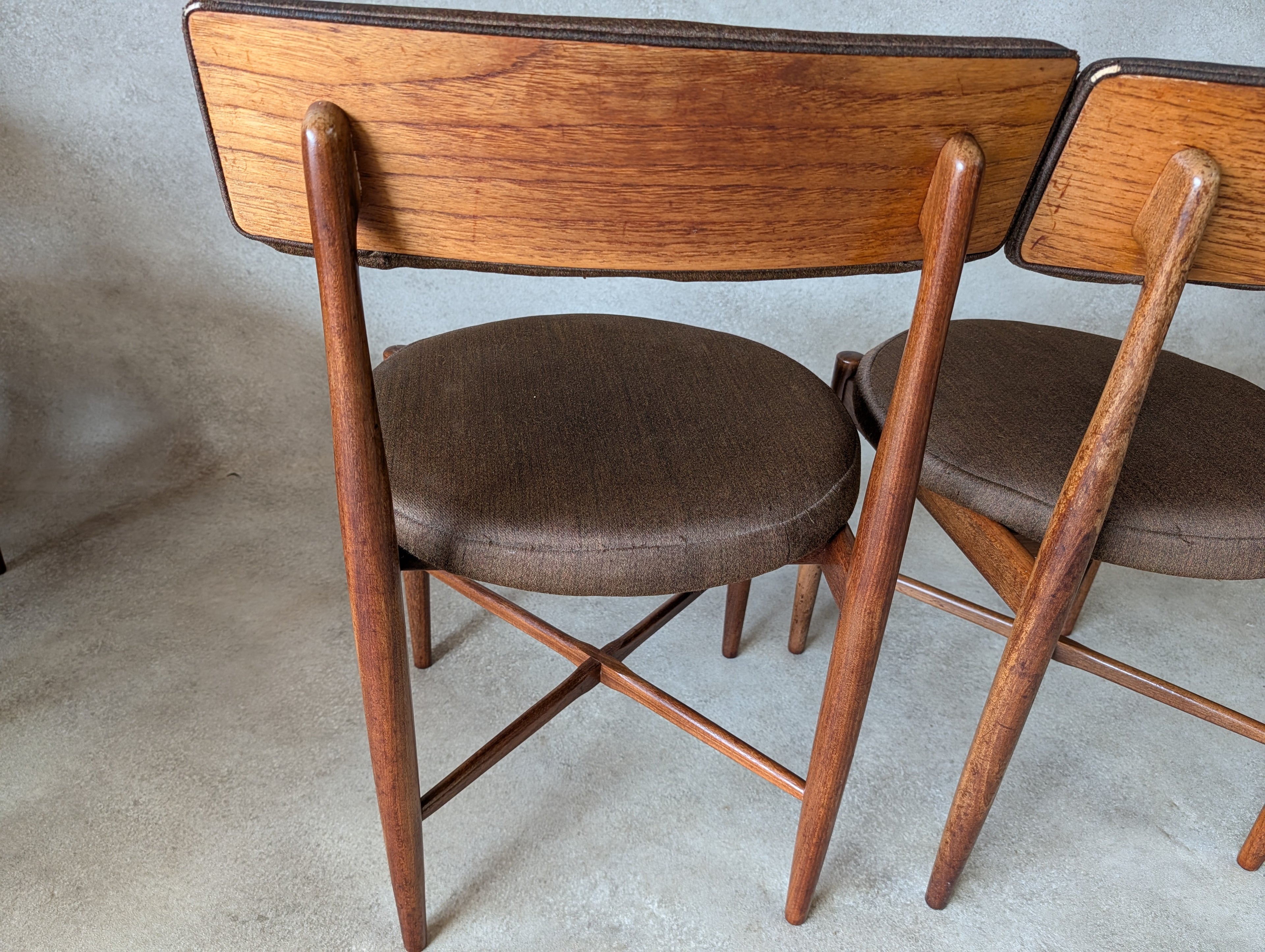 Set Of 4 Mid Century G Plan Fresco VB Wilkins Teak Dining Chairs