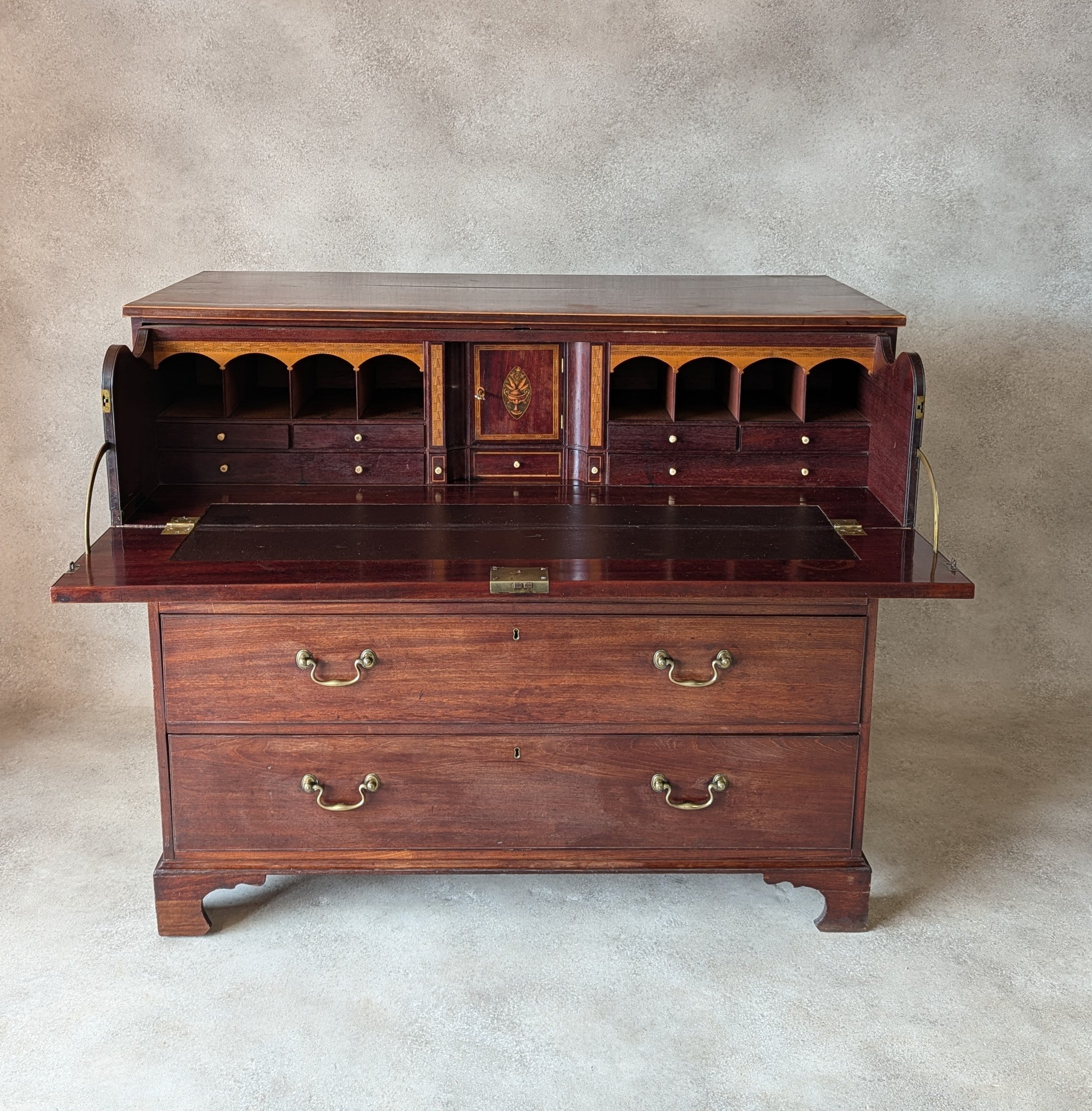 Antique Mahogany George III Secretaire Chest / Georgian Chest Of Drawers