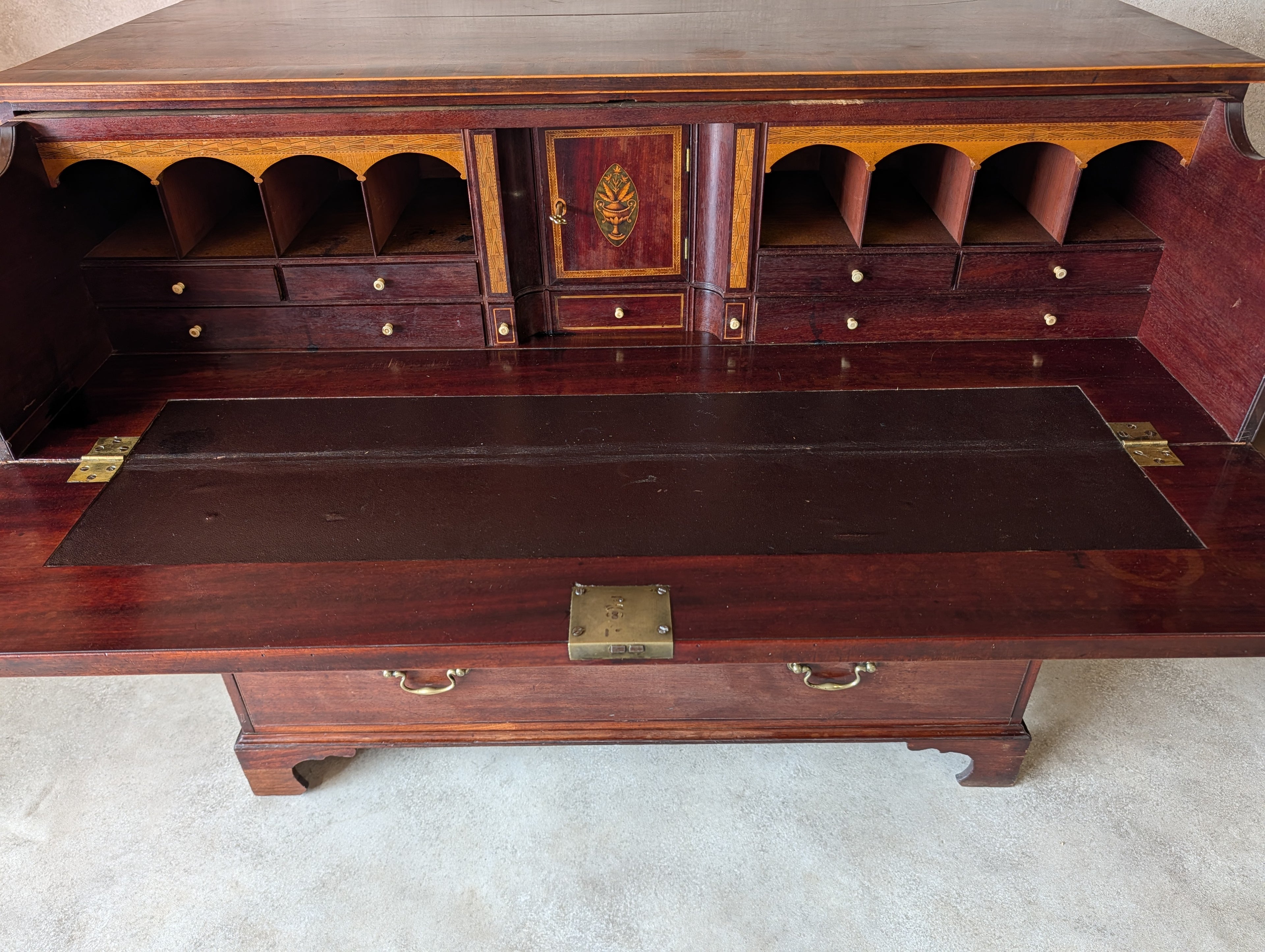 Antique Mahogany George III Secretaire Chest / Georgian Chest Of Drawers