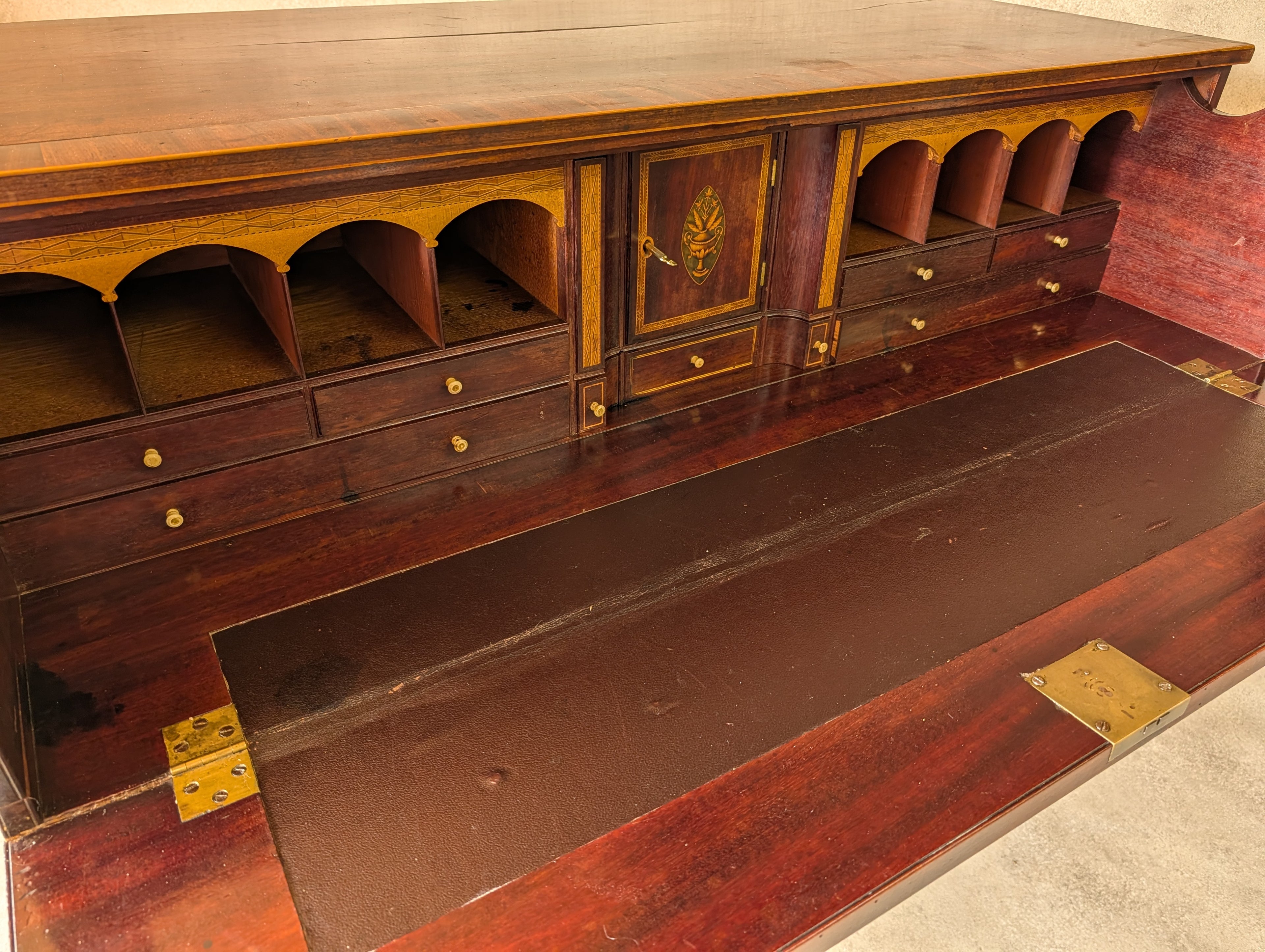 Antique Mahogany George III Secretaire Chest / Georgian Chest Of Drawers