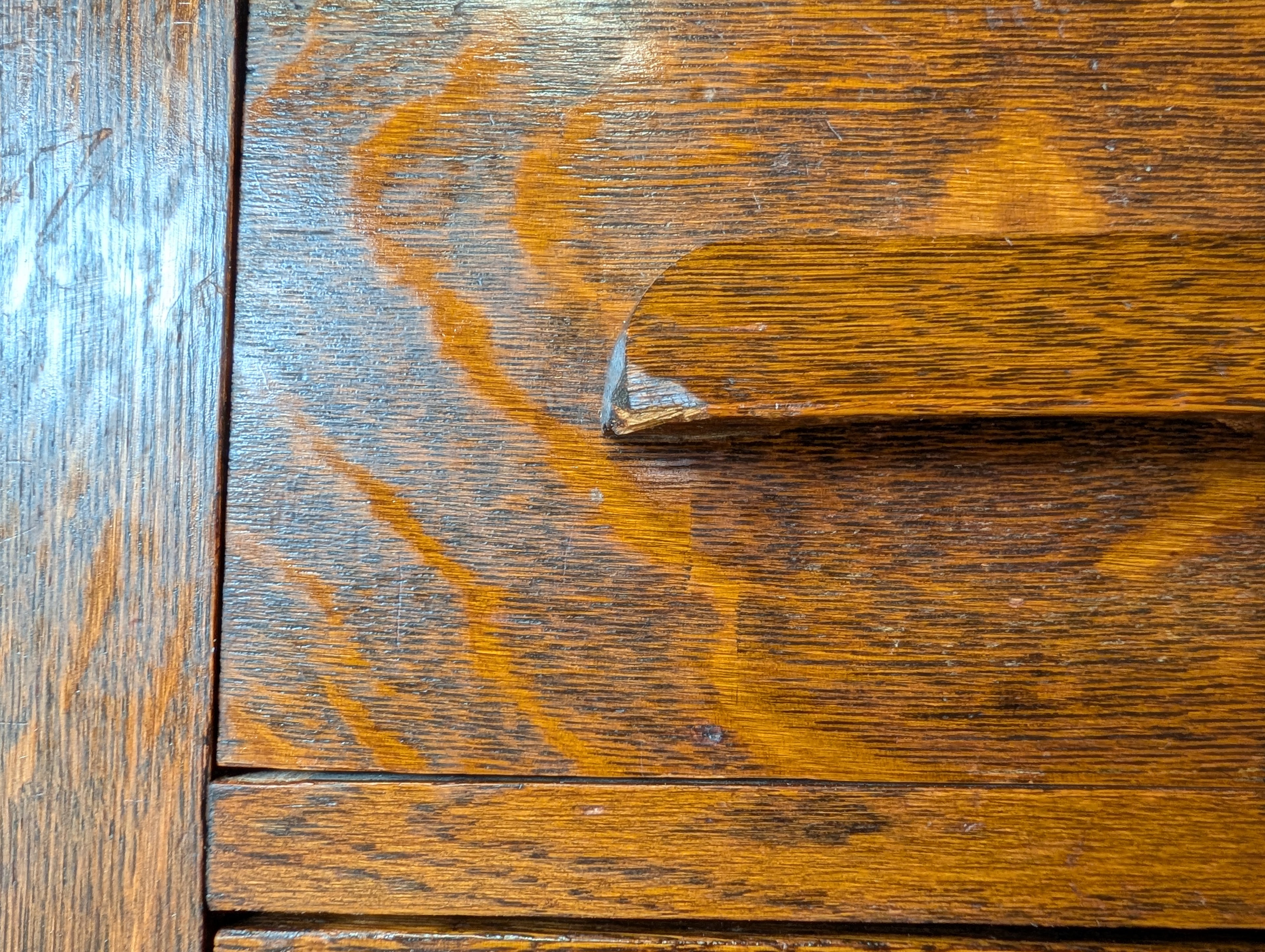 Early 20th Century Vintage Oak Double Pedestal Teachers Desk