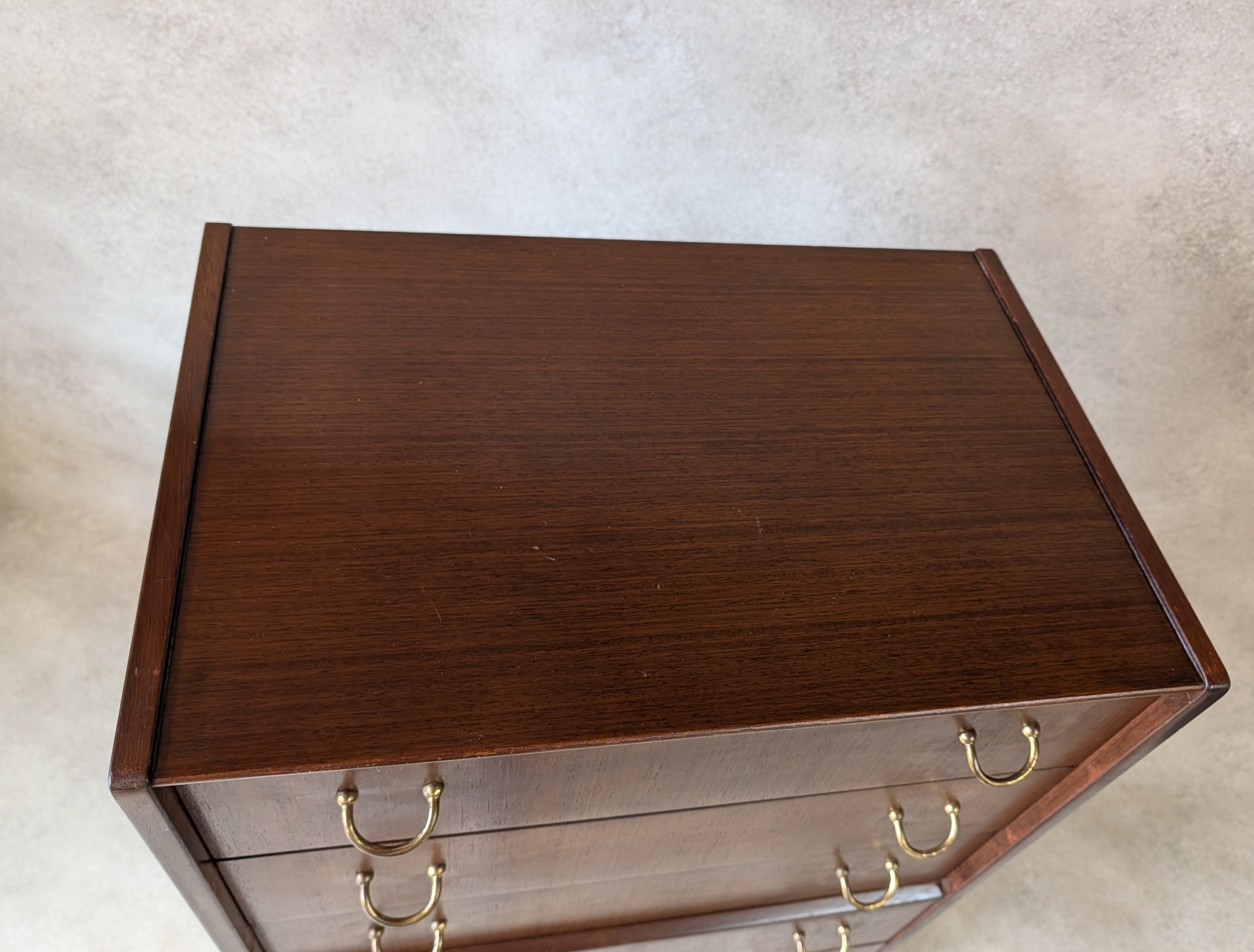 Mid Century G Plan Librenza Tola Wood Chest Of Drawers / Tallboy 1950s