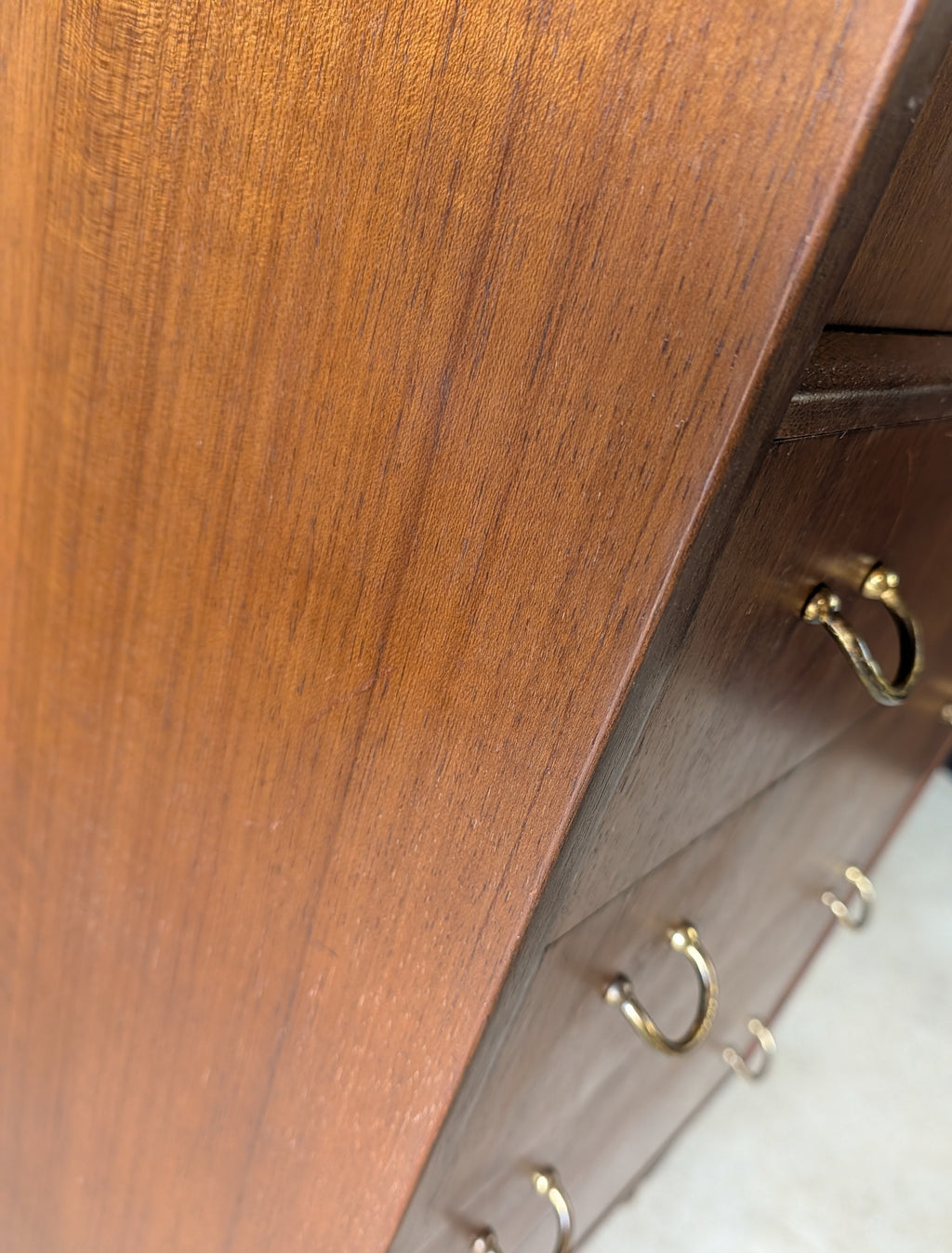 Mid Century G Plan Librenza Tola Wood Chest Of Drawers / Tallboy 1950s