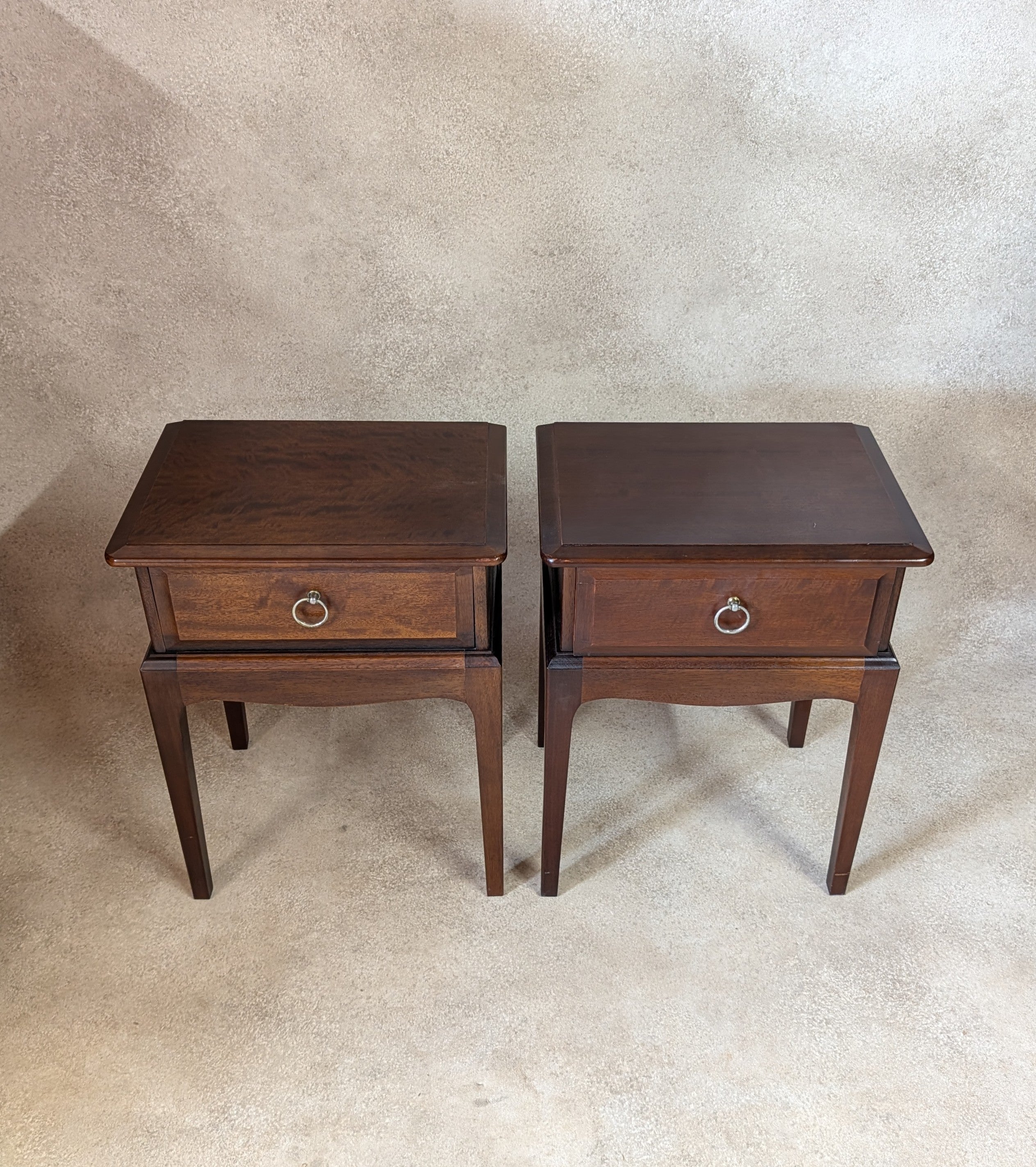 Vintage Pair Of Stag Minstrel Bedside Tables /Night Stands