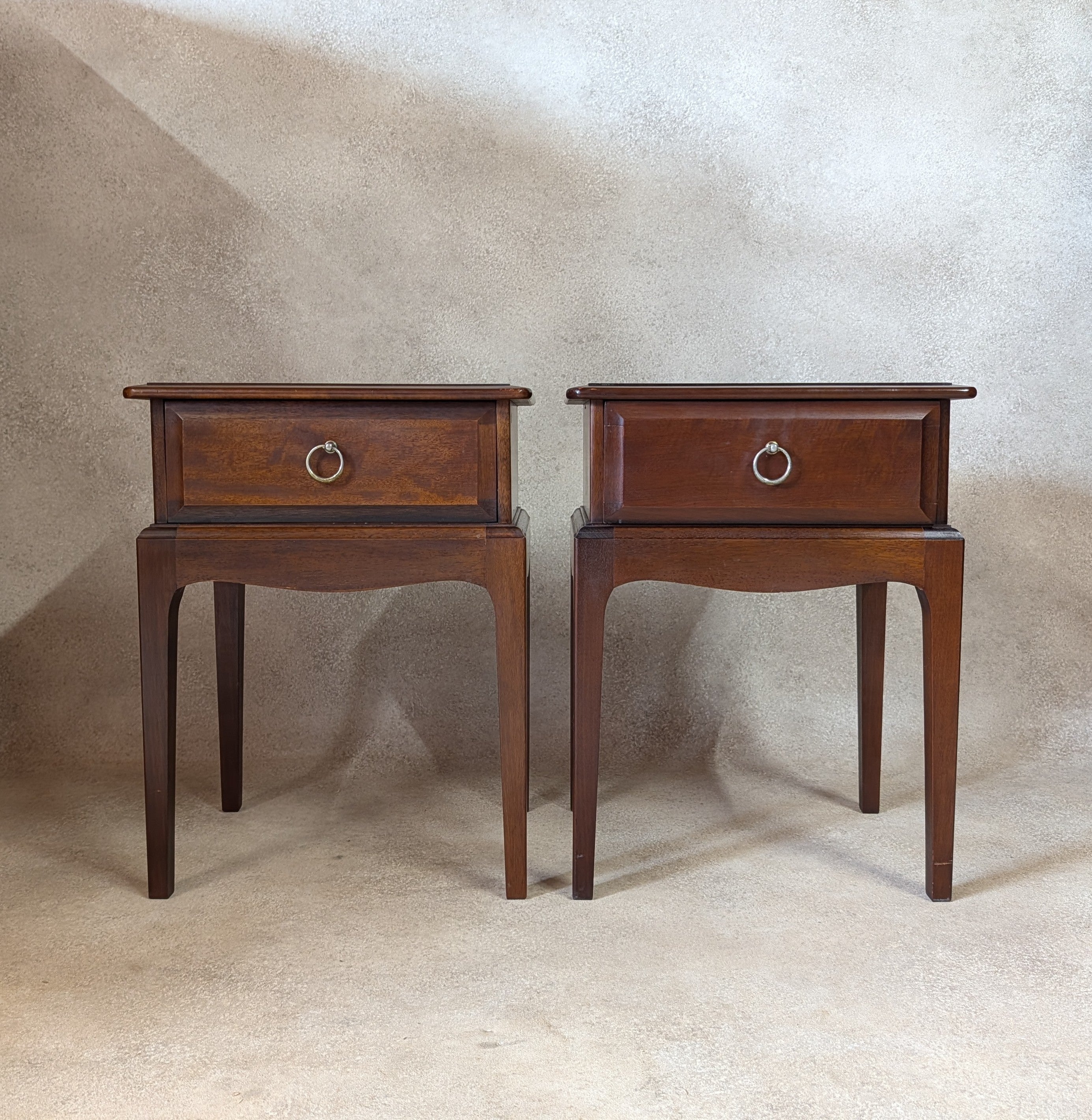 Vintage Pair Of Stag Minstrel Bedside Tables /Night Stands