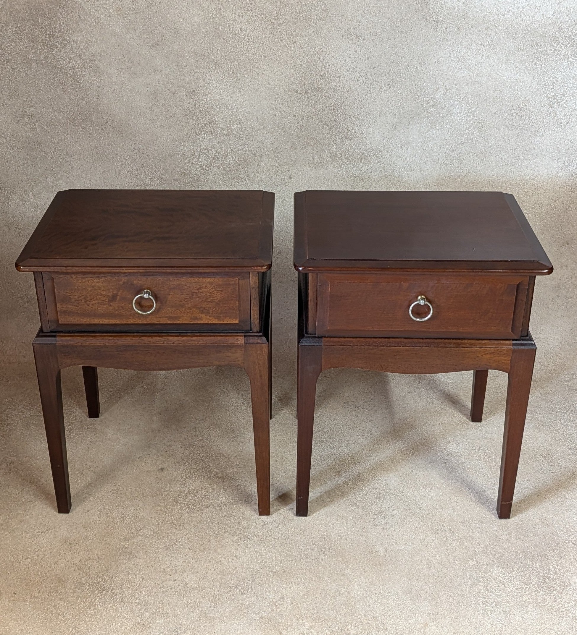 Vintage Pair Of Stag Minstrel Bedside Tables /Night Stands