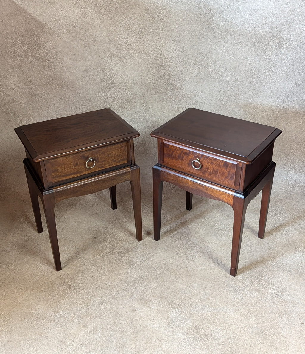 Vintage Pair Of Stag Minstrel Bedside Tables /Night Stands