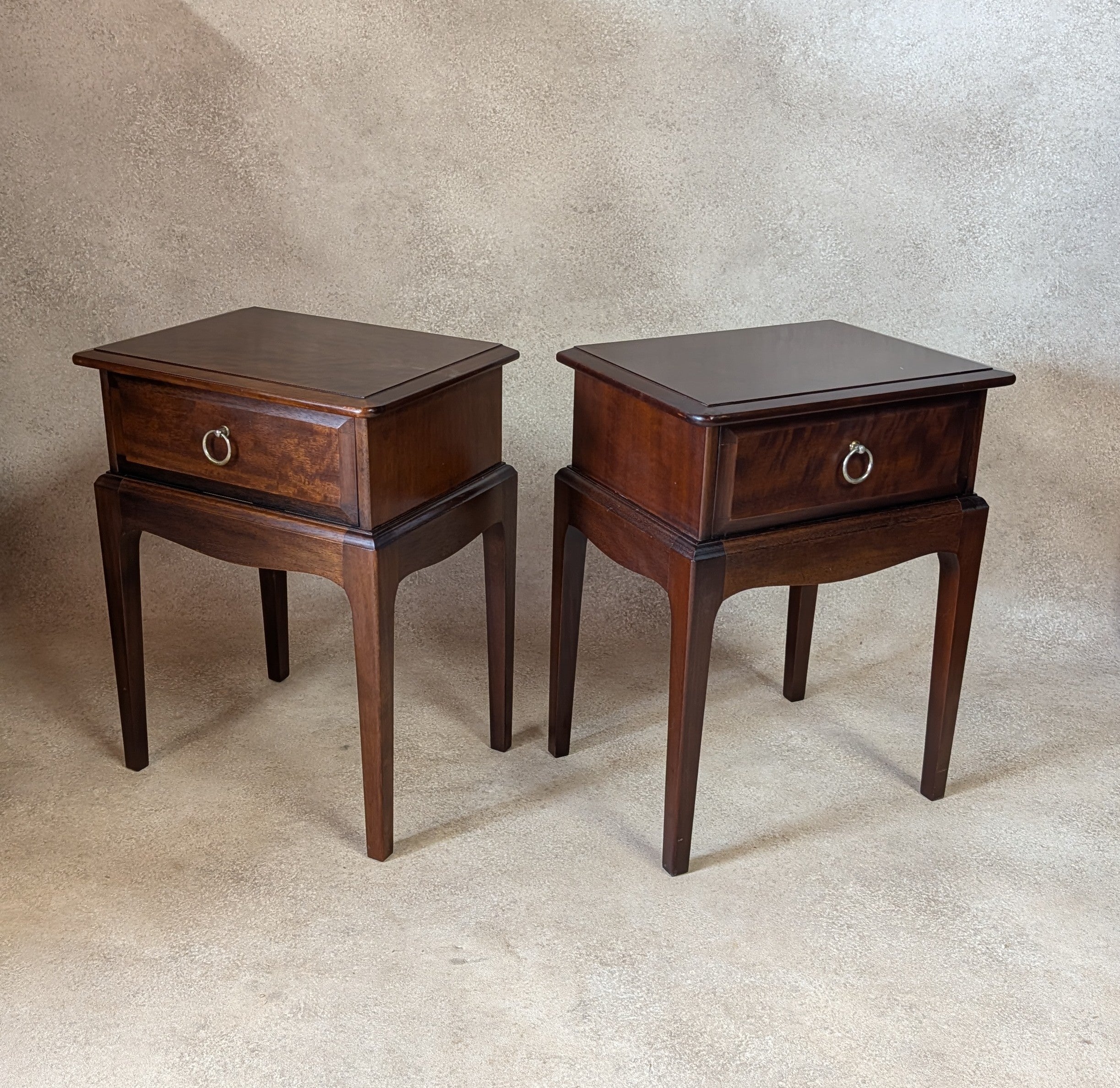 Vintage Pair Of Stag Minstrel Bedside Tables /Night Stands