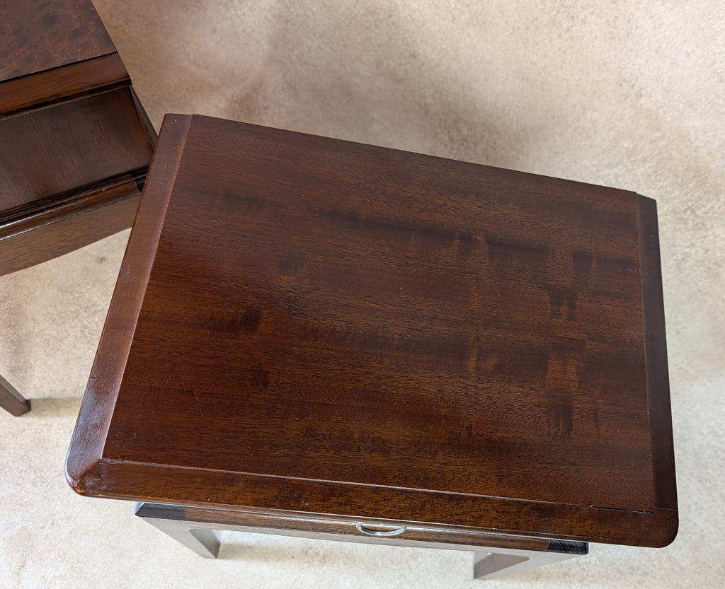 Vintage Pair Of Stag Minstrel Bedside Tables /Night Stands