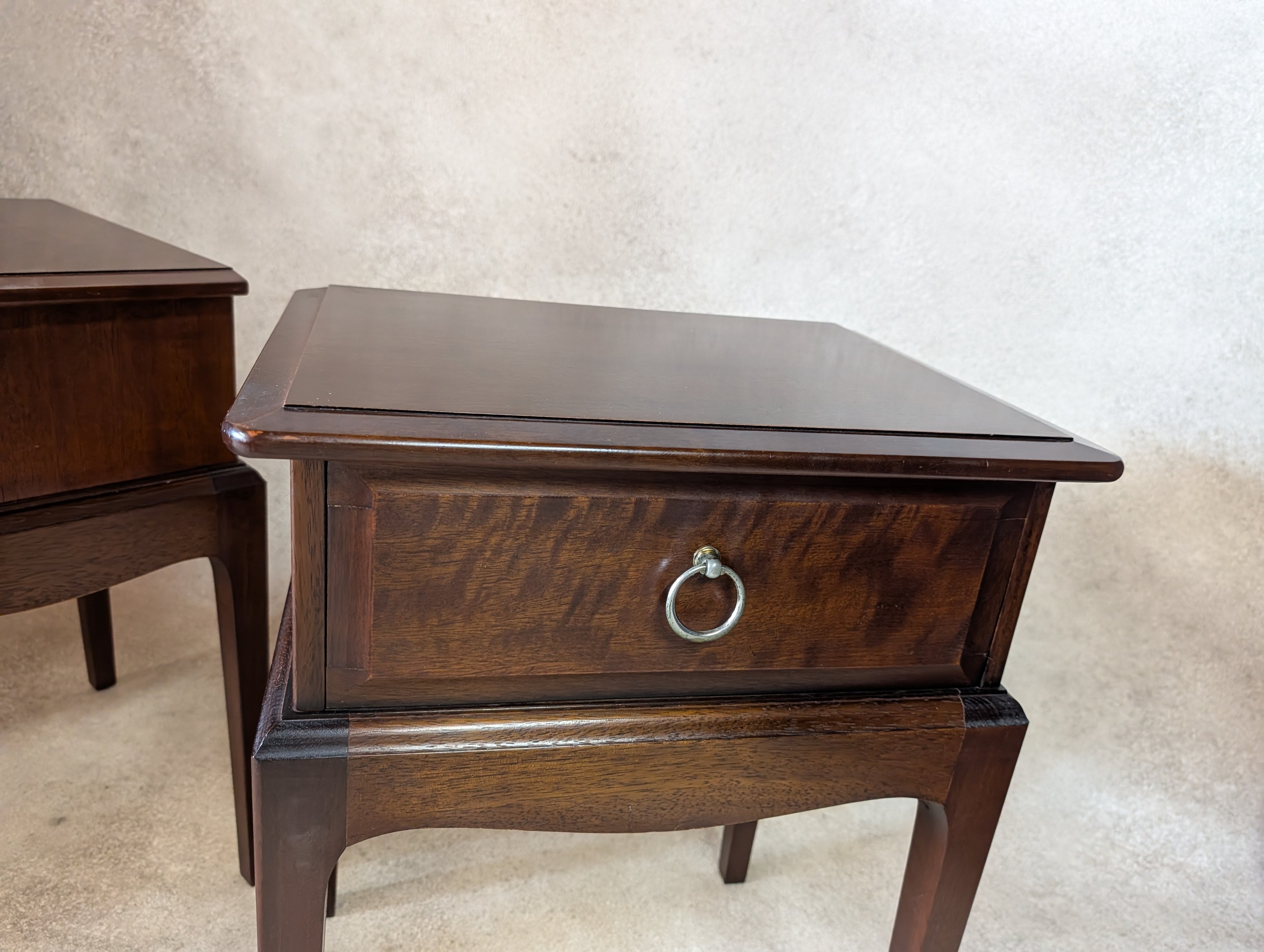 Vintage Pair Of Stag Minstrel Bedside Tables /Night Stands