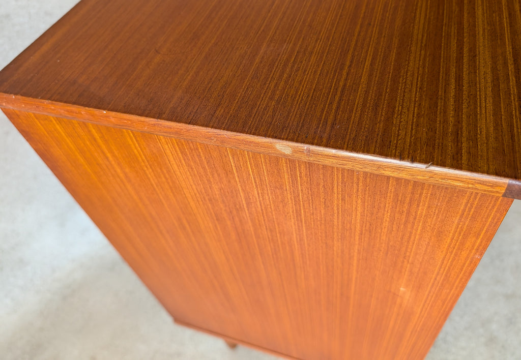 Mid Century Teak Small Chest Of Drawers Vintage 4 Drawer Chest 1960s/70s